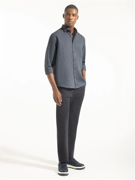 CAMISA LINHO LISTRAS CLASSIC 
