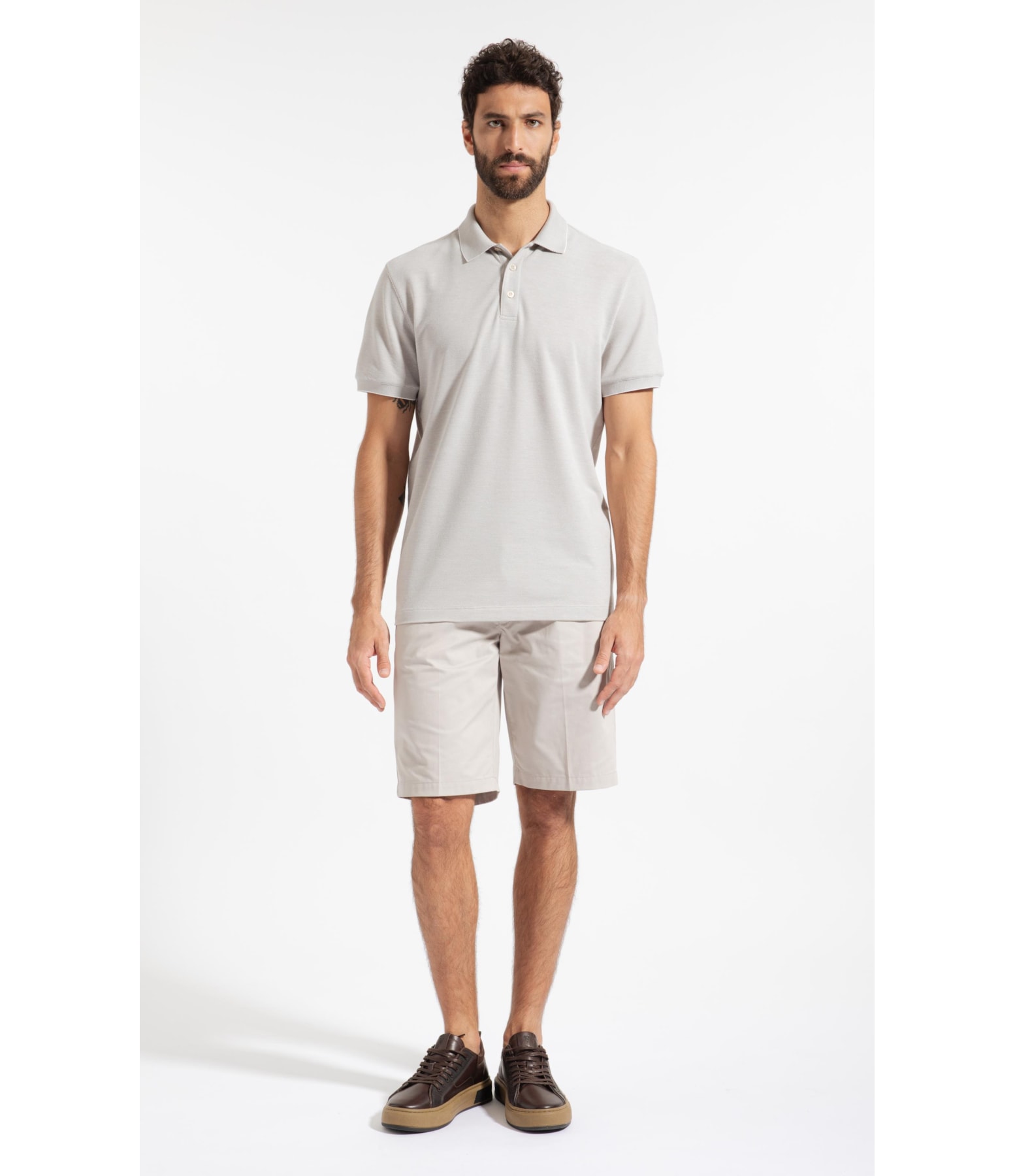 Bermuda Chino Color Piece Dye Silver