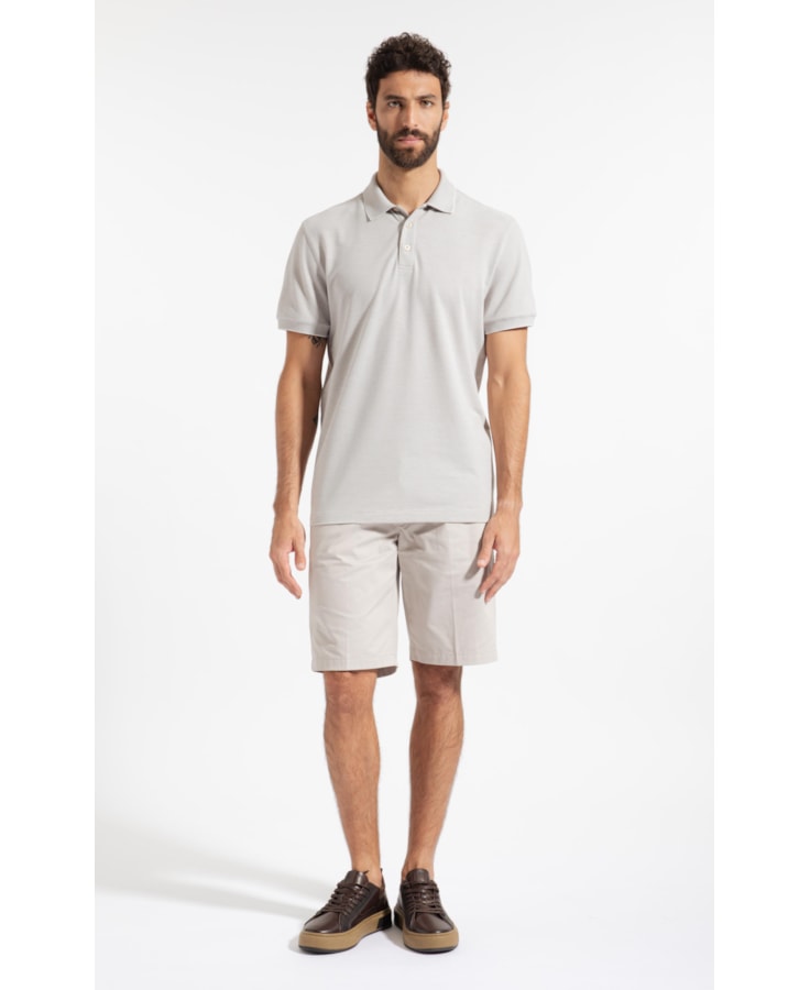 Bermuda Chino Color Piece Dye Silver
