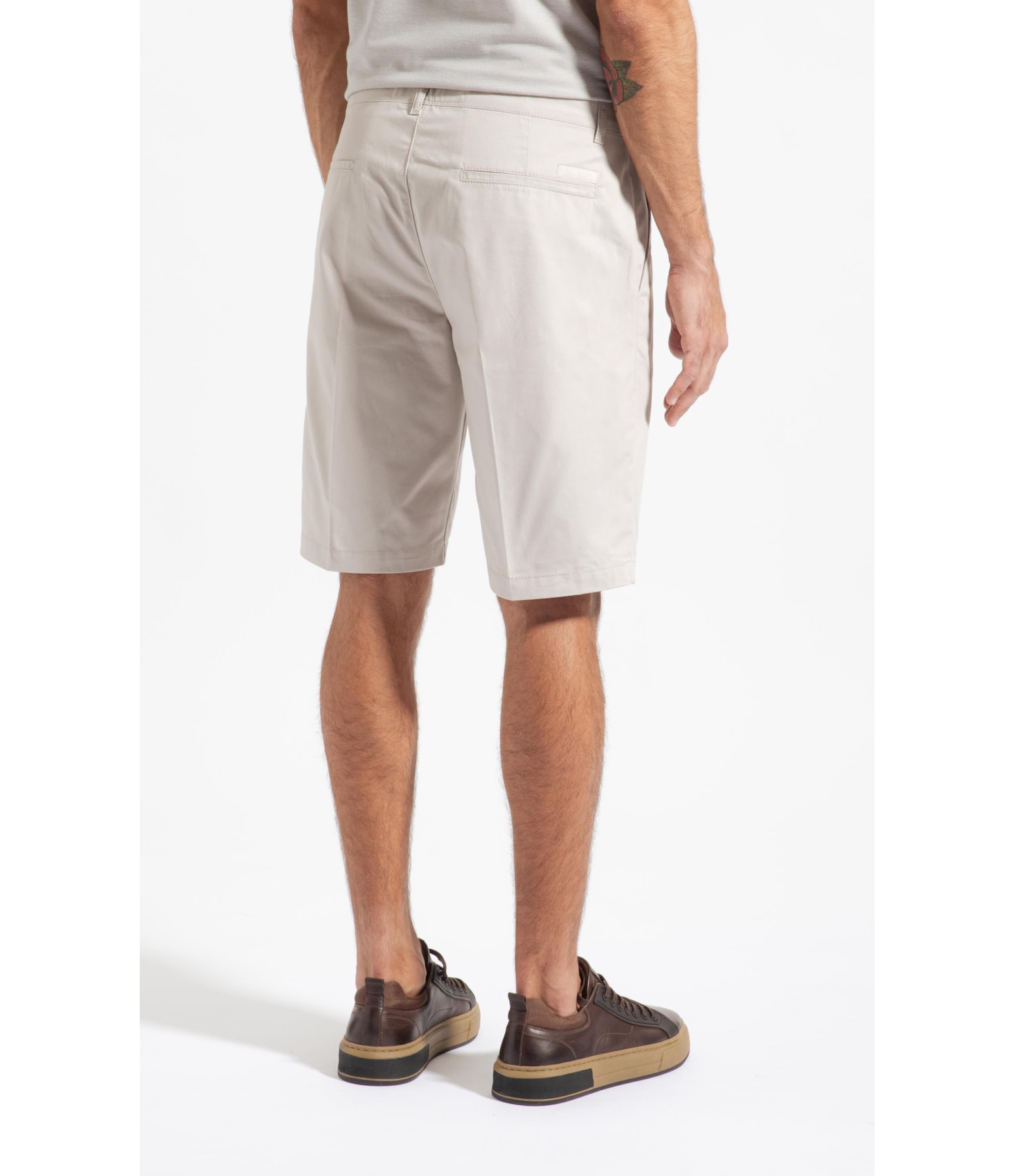 Bermuda Chino Color Piece Dye Silver