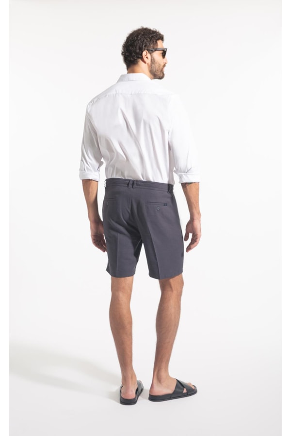 Bermuda Linho Marant Dark Navy
