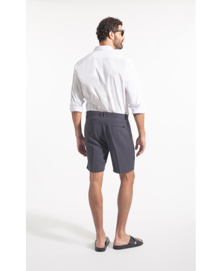 Bermuda Linho Marant Dark Navy