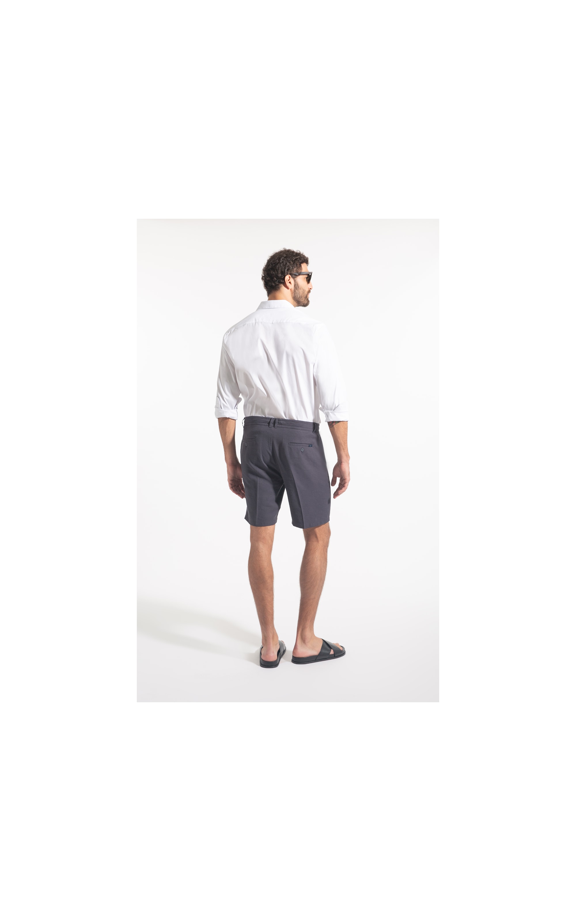 Bermuda Linho Marant Dark Navy