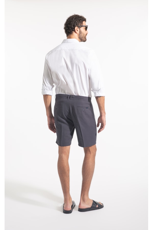 Bermuda Linho Marant Dark Navy