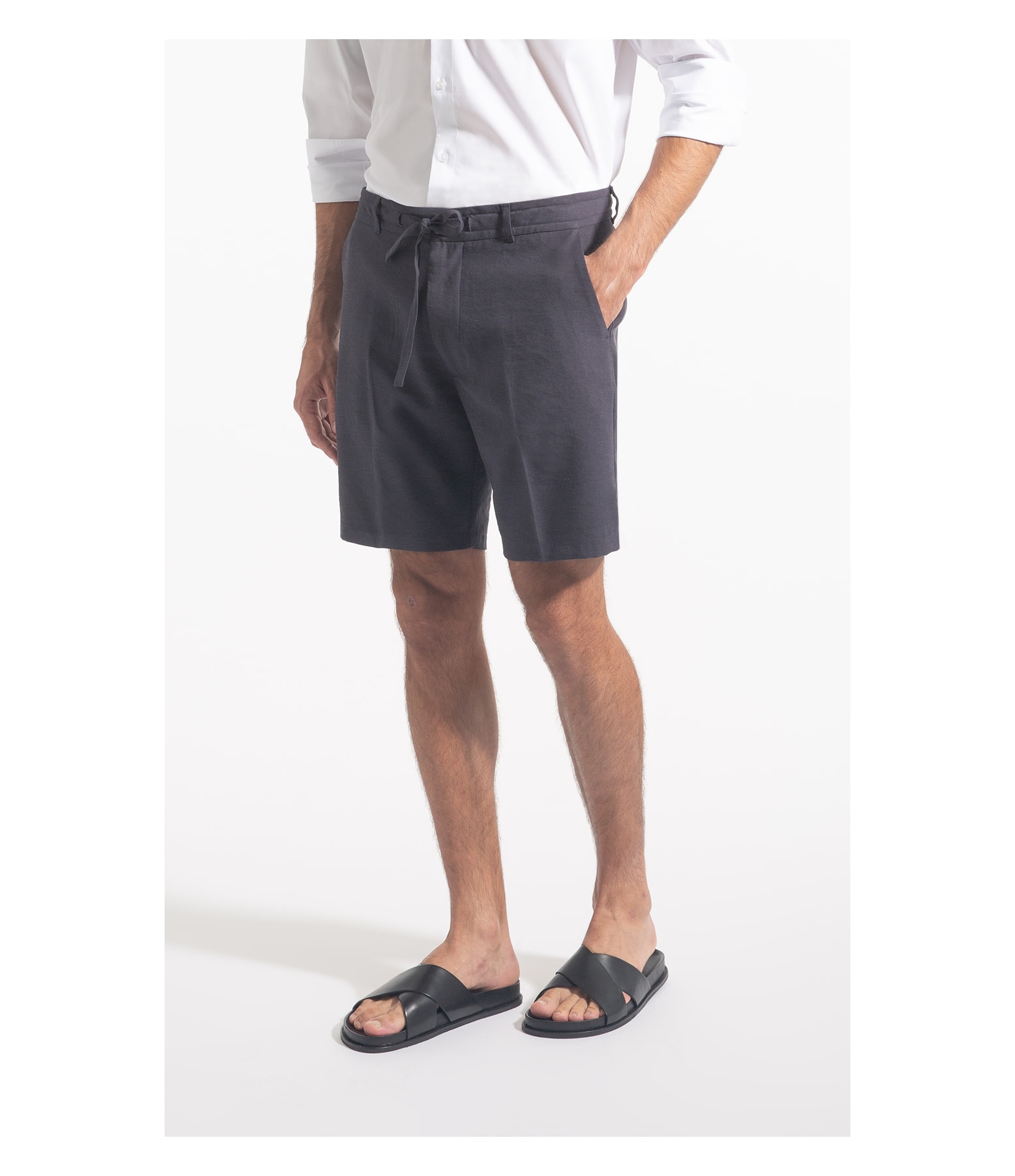 Bermuda Linho Marant Dark Navy