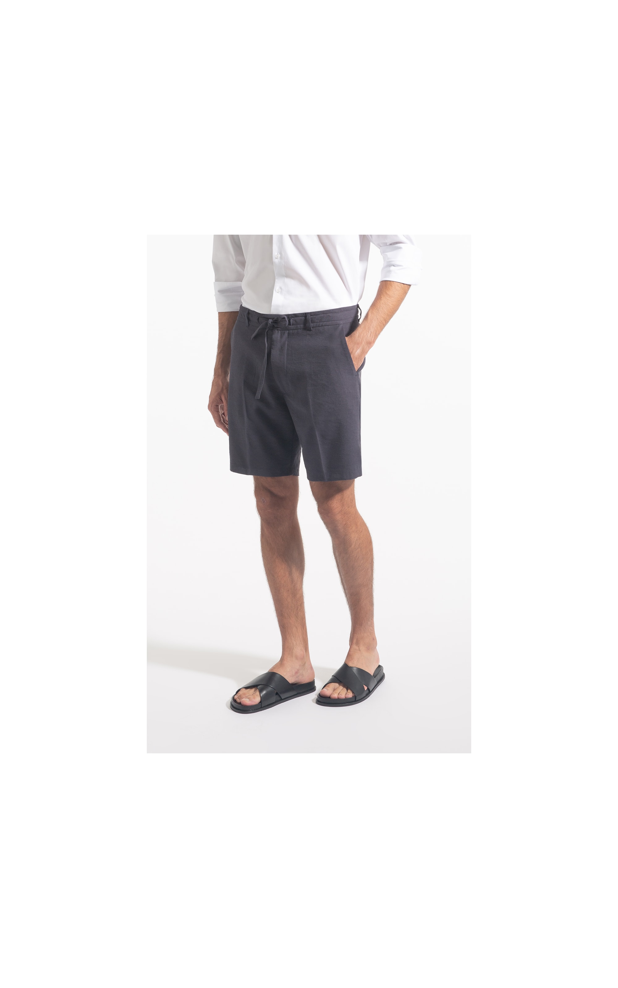 Bermuda Linho Marant Dark Navy