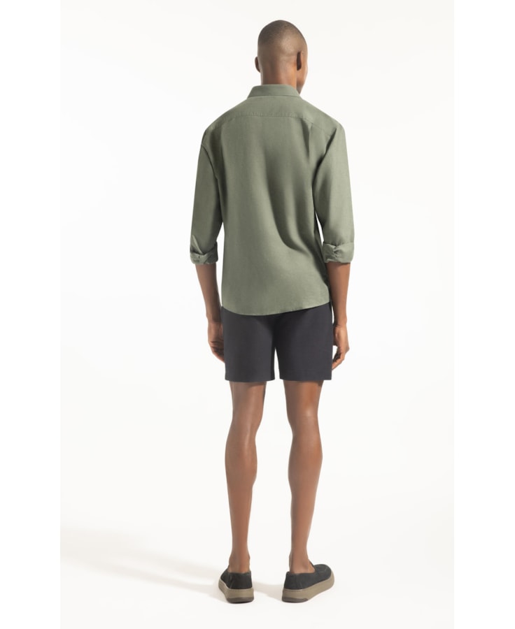 Bermuda Malha Texture Hawaii Preto