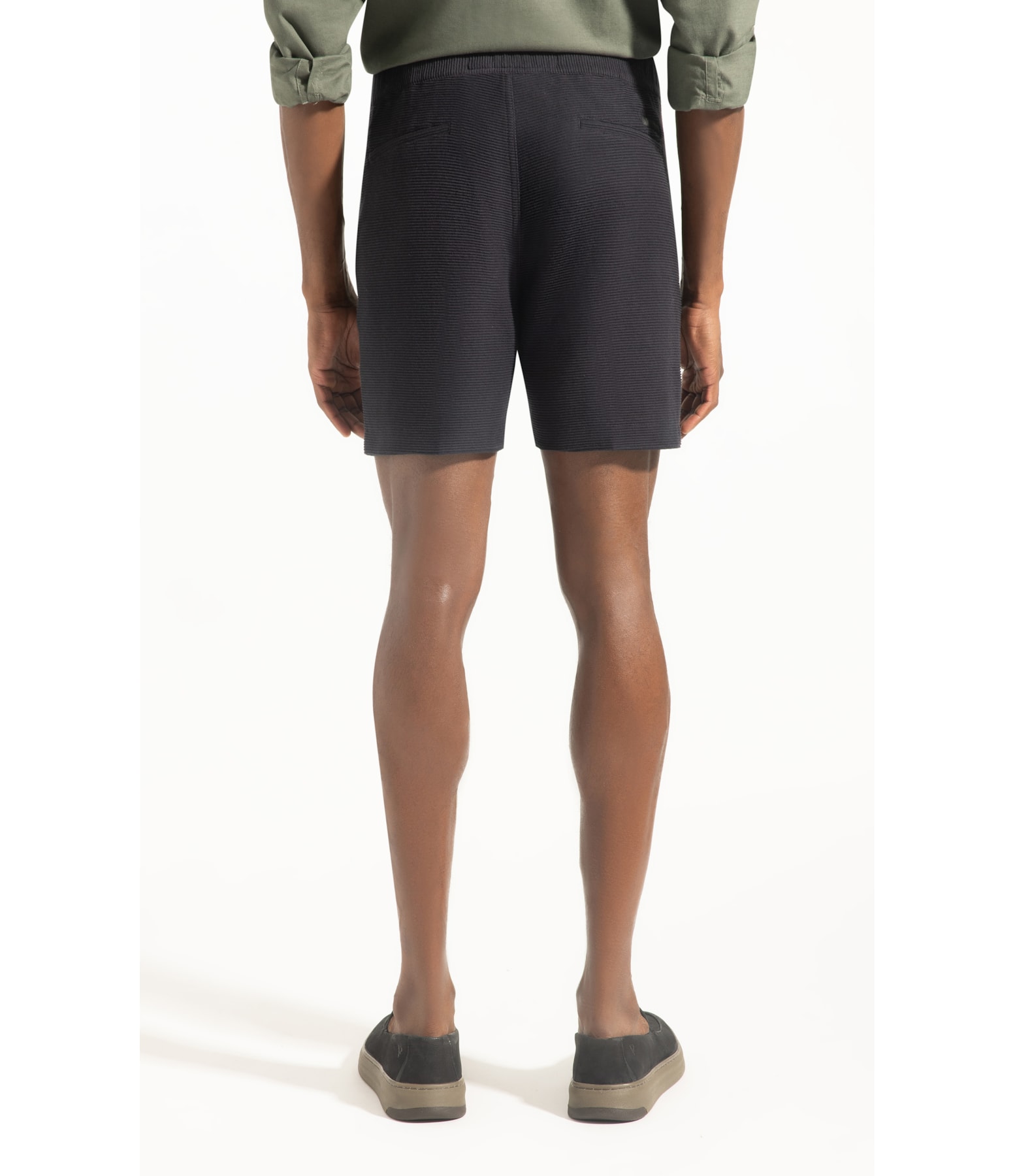 Bermuda Malha Texture Hawaii Preto