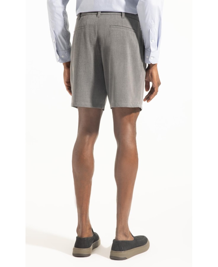 Bermuda Urban Melange Slouch Chumbo Mescla