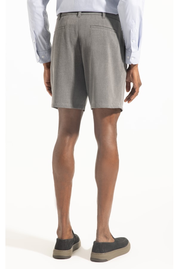 Bermuda Urban Melange Slouch Chumbo Mescla
