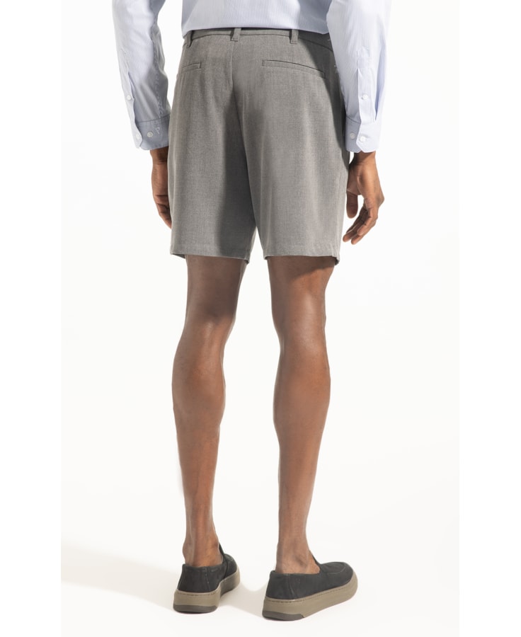 Bermuda Urban Melange Slouch Chumbo Mescla