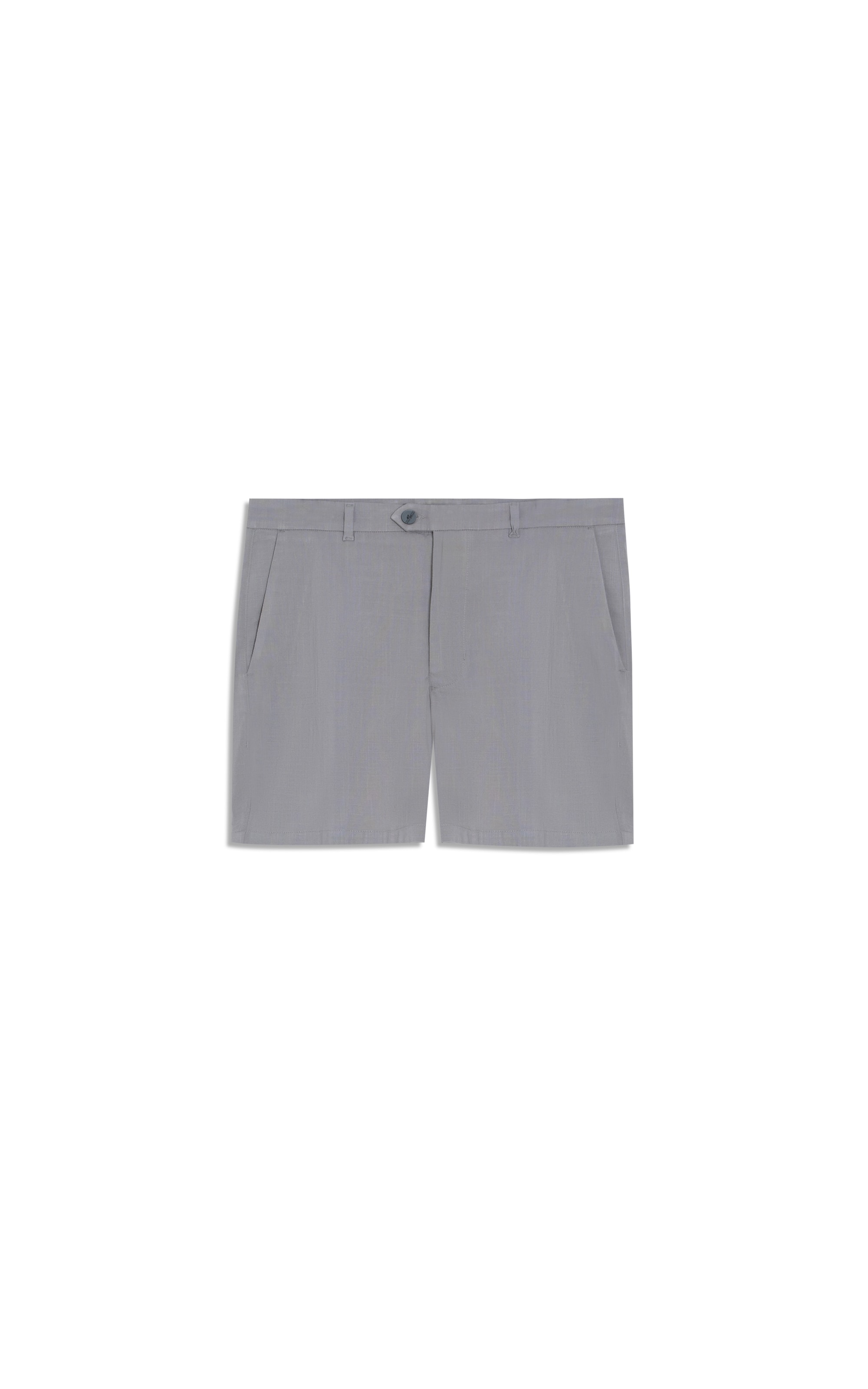 Bermuda Visco Slub Span Cinza Medio