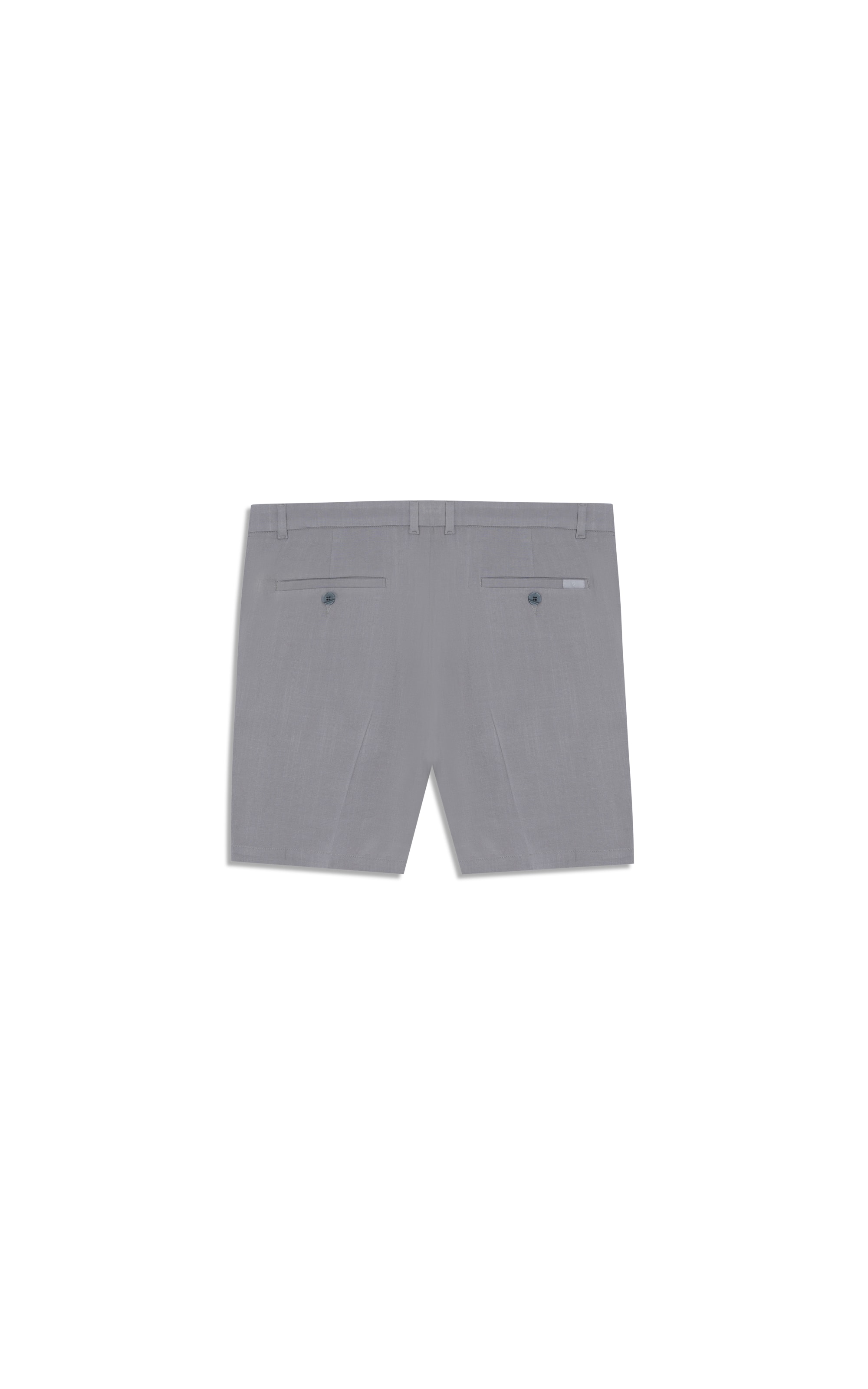 Bermuda Visco Slub Span Cinza Medio