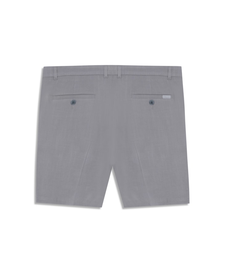 Bermuda Visco Slub Span Cinza Medio