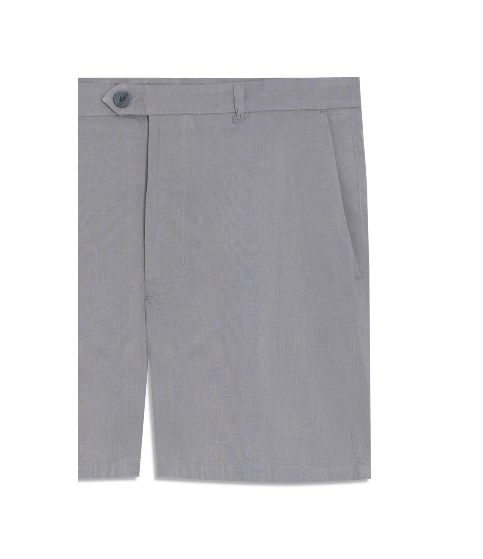Bermuda Visco Slub Span Cinza Medio