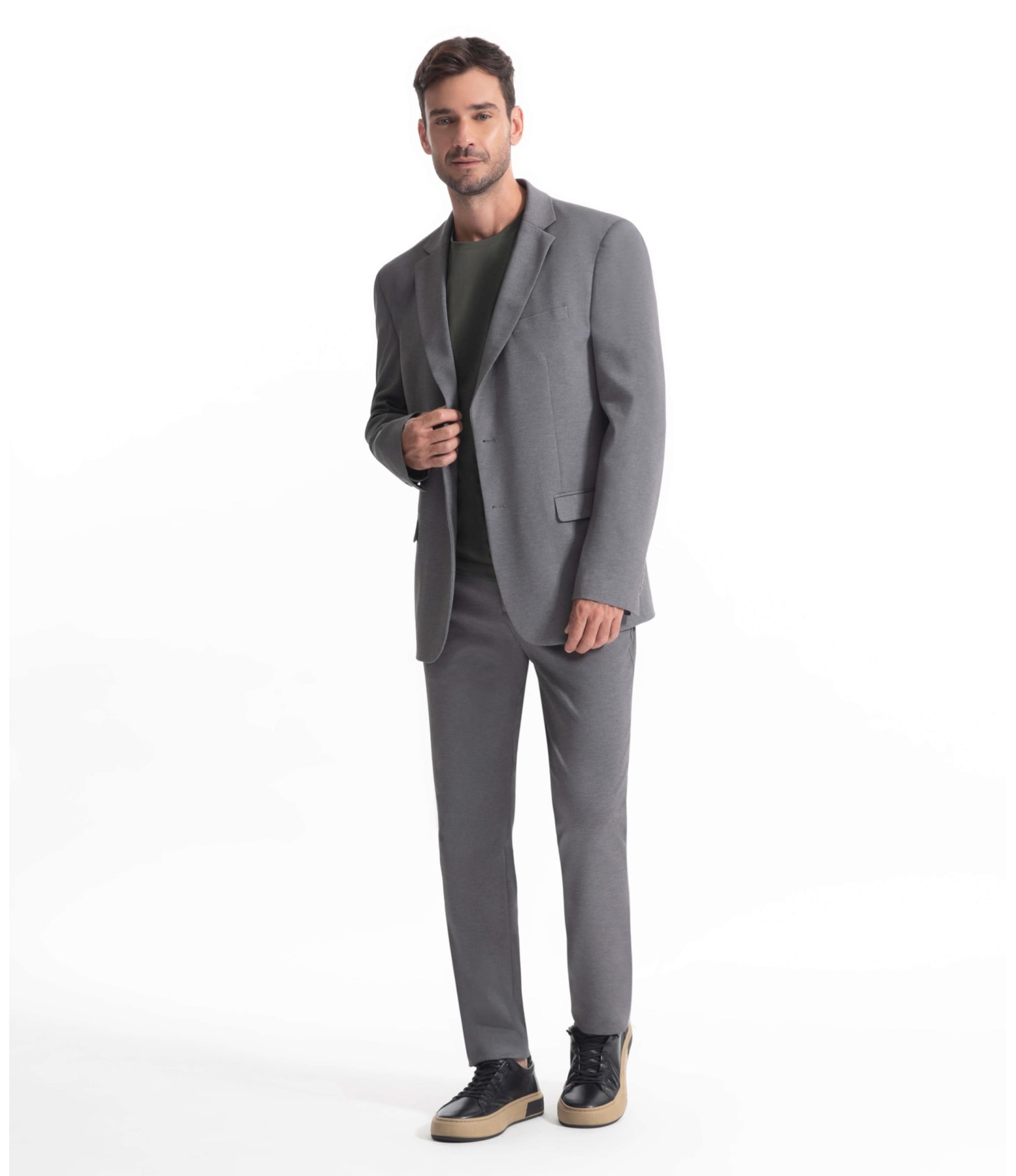 Blazer Bird Eyes Cinza Medio