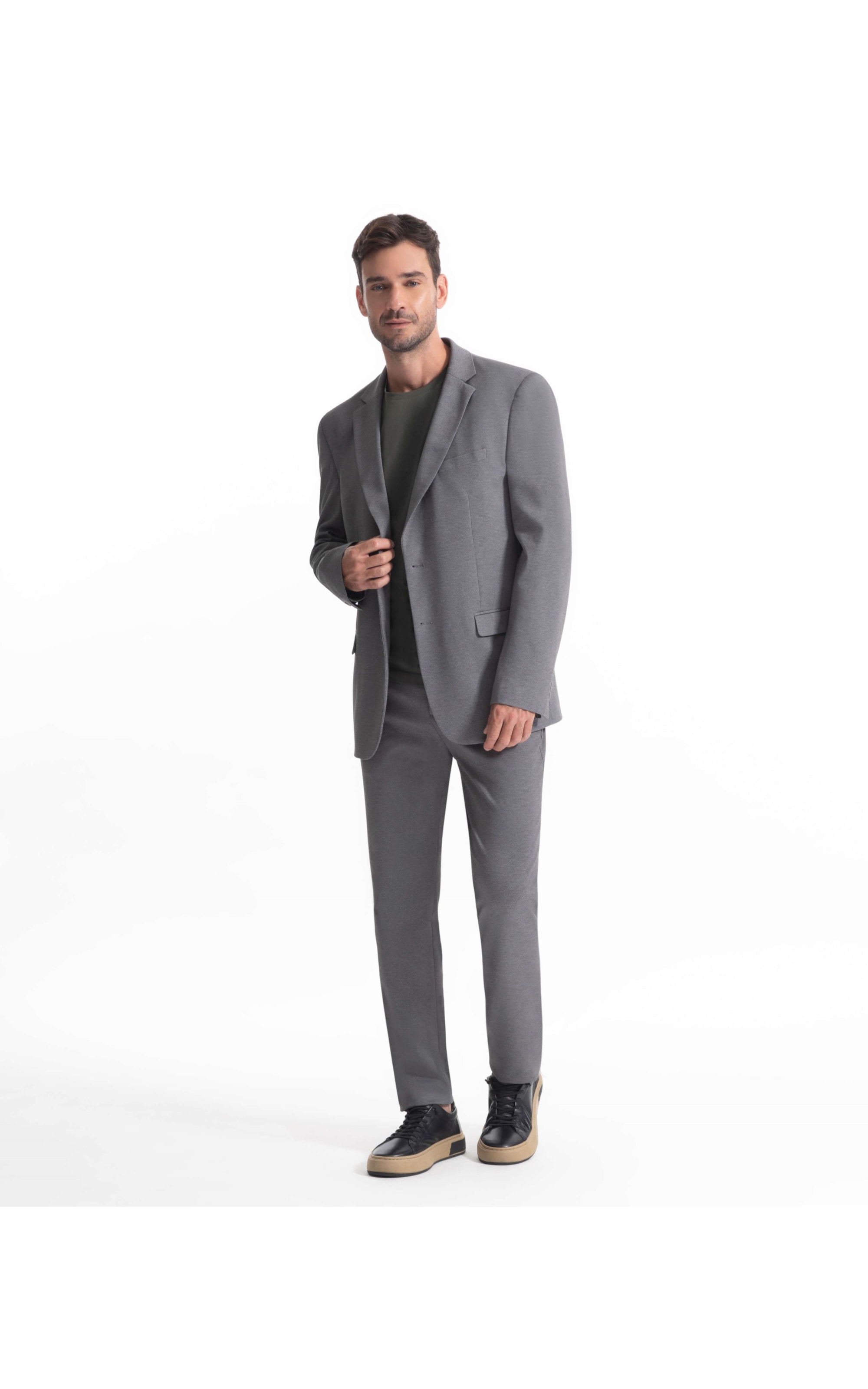 Blazer Bird Eyes Cinza Medio