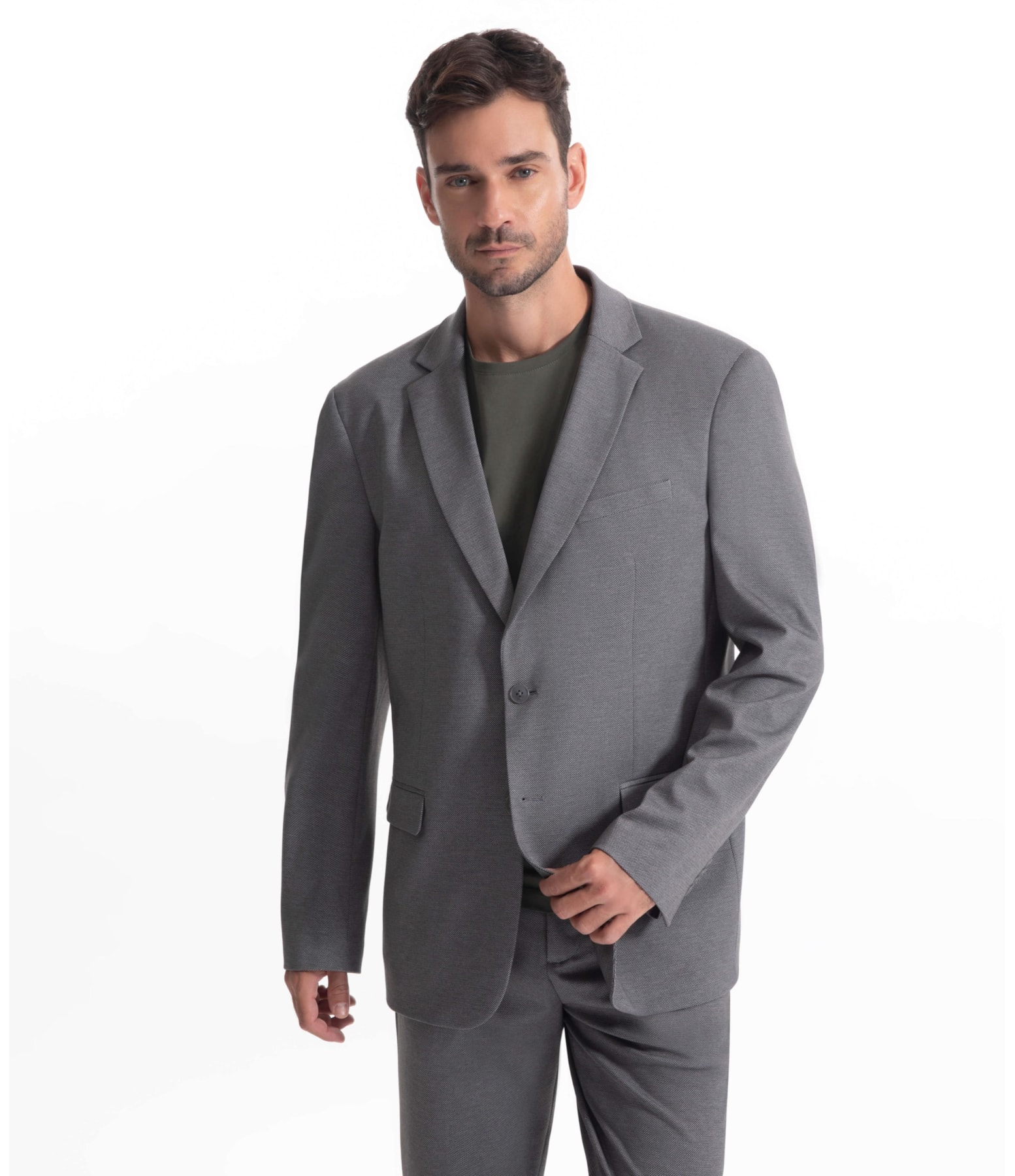 Blazer Bird Eyes Cinza Medio