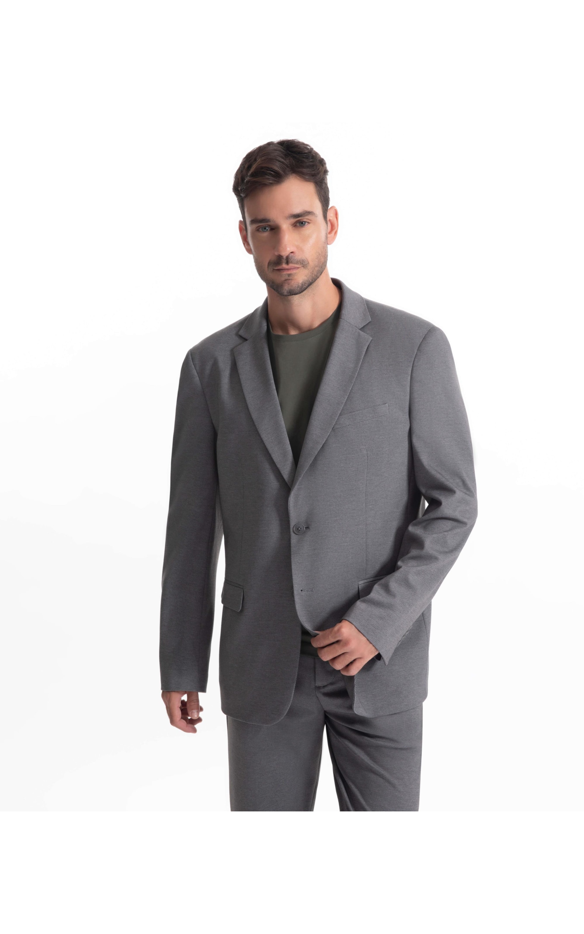 Blazer Bird Eyes Cinza Medio