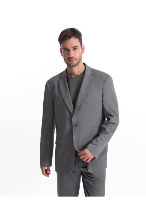 Blazer Bird Eyes Cinza Medio