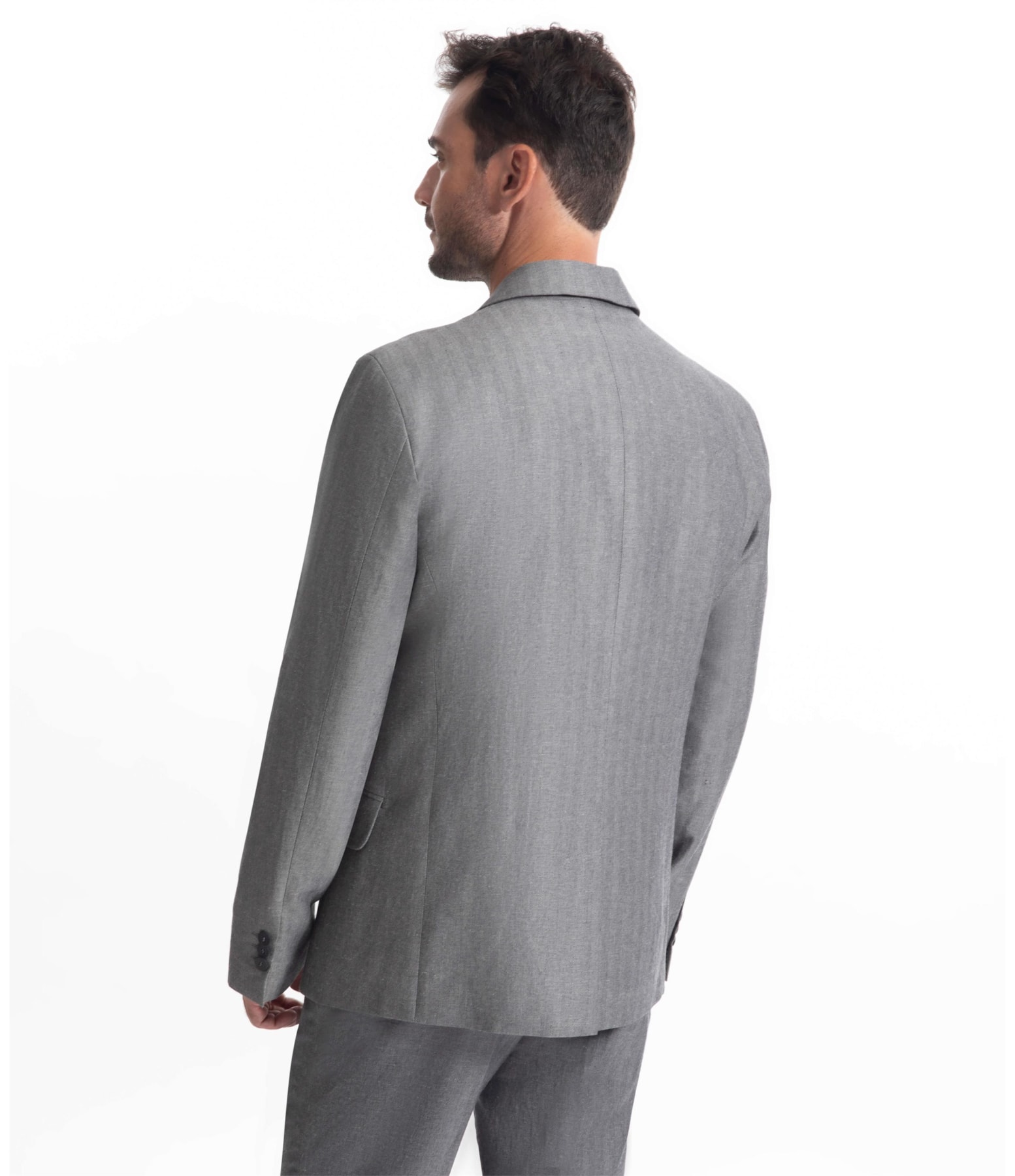 Blazer Chevil Linho Chumbo Mescla