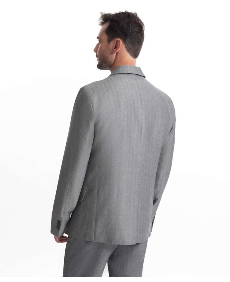 Blazer Chevil Linho Chumbo Mescla