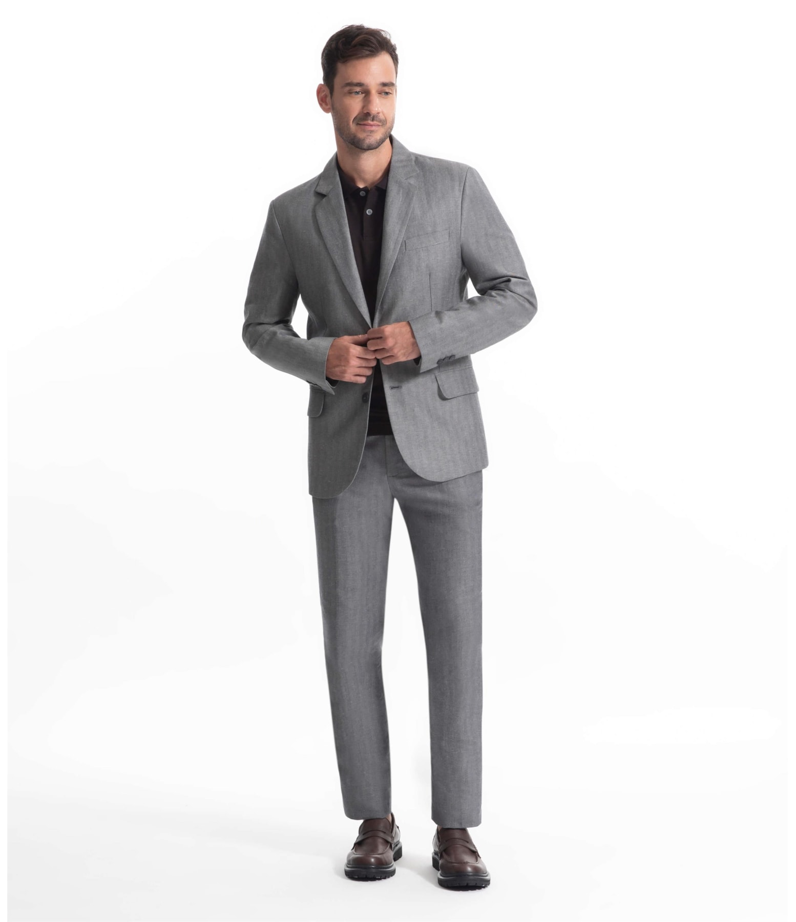 Blazer Chevil Linho Chumbo Mescla