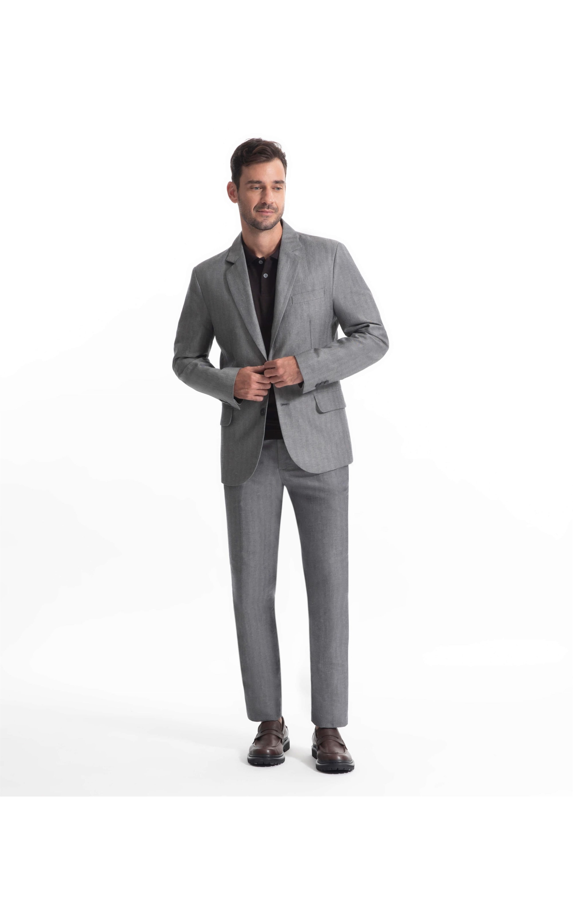 Blazer Chevil Linho Chumbo Mescla