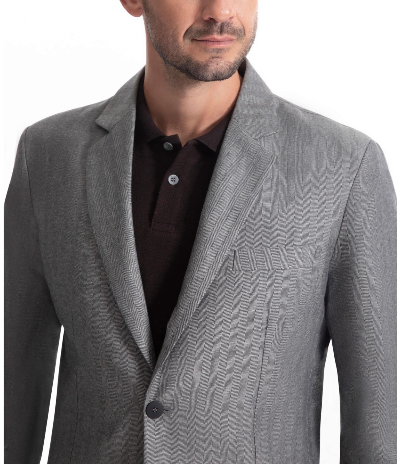 Blazer Chevil Linho Chumbo Mescla