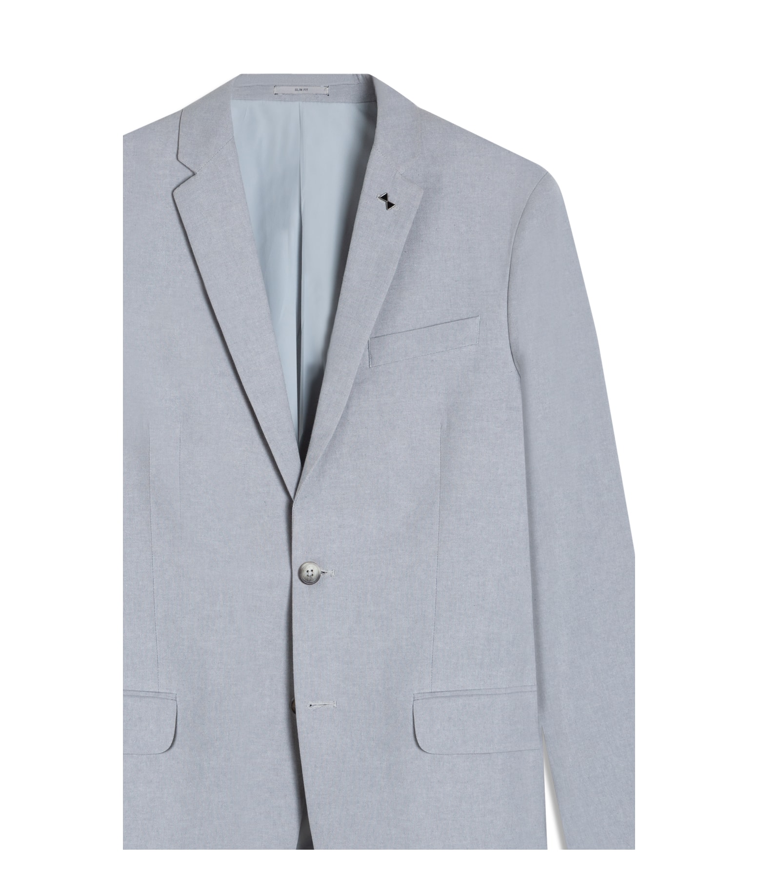 Blazer Cotton Sarja Cinza Claro