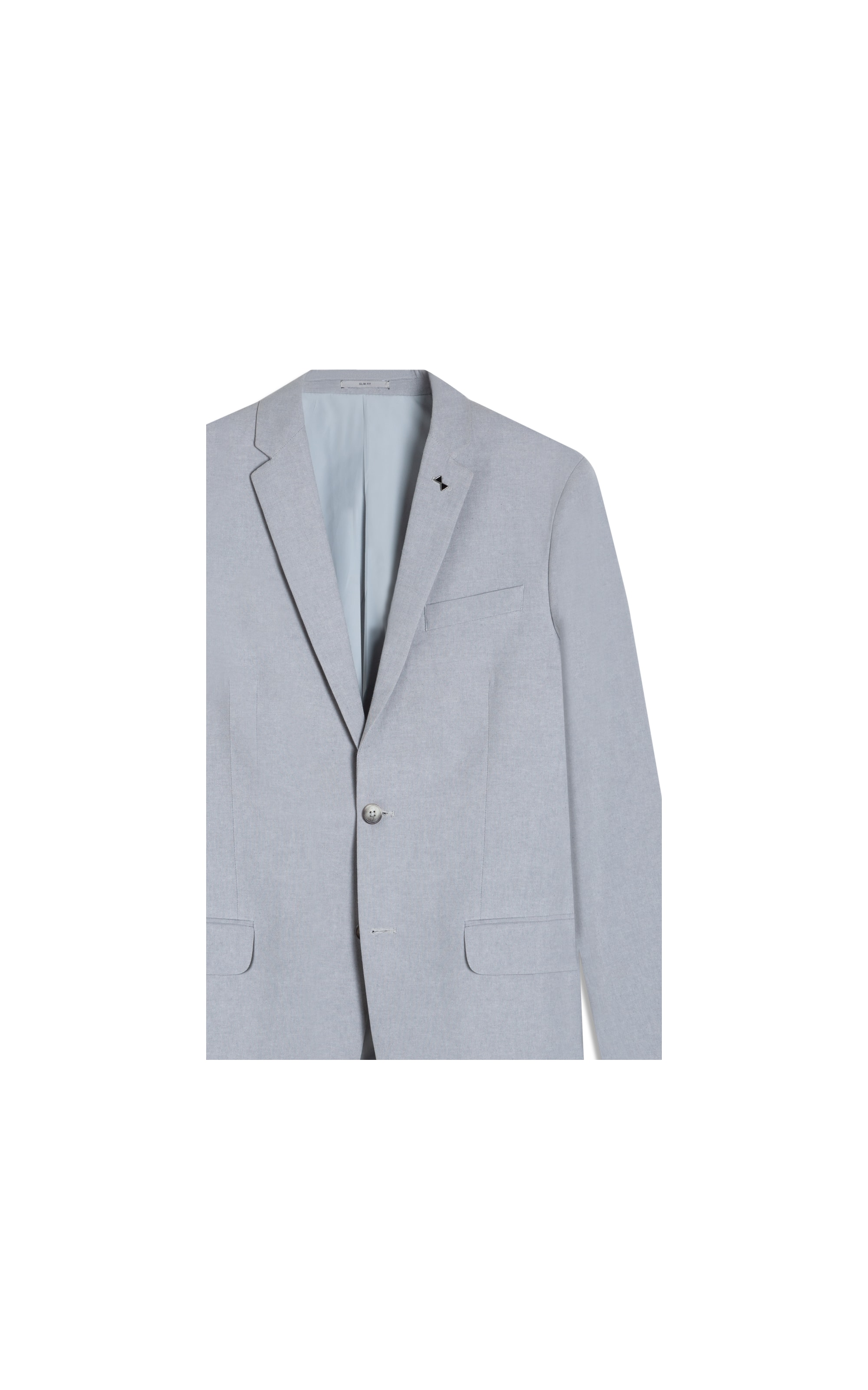Blazer Cotton Sarja Cinza Claro