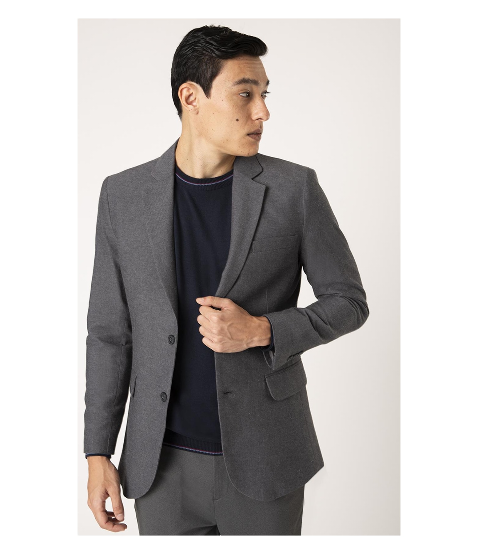Blazer Cotton Strike Cinza Medio