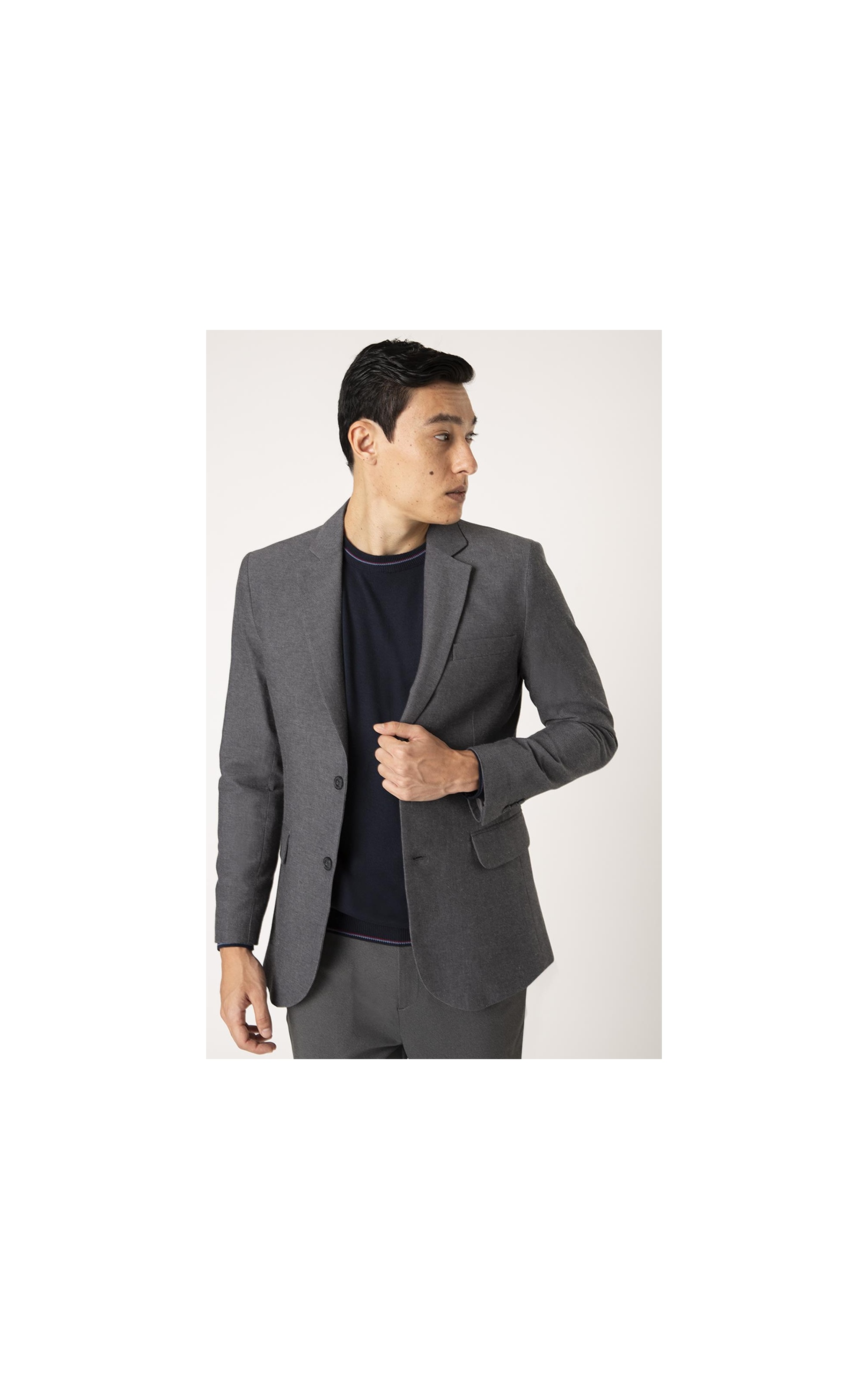 Blazer Cotton Strike Cinza Medio