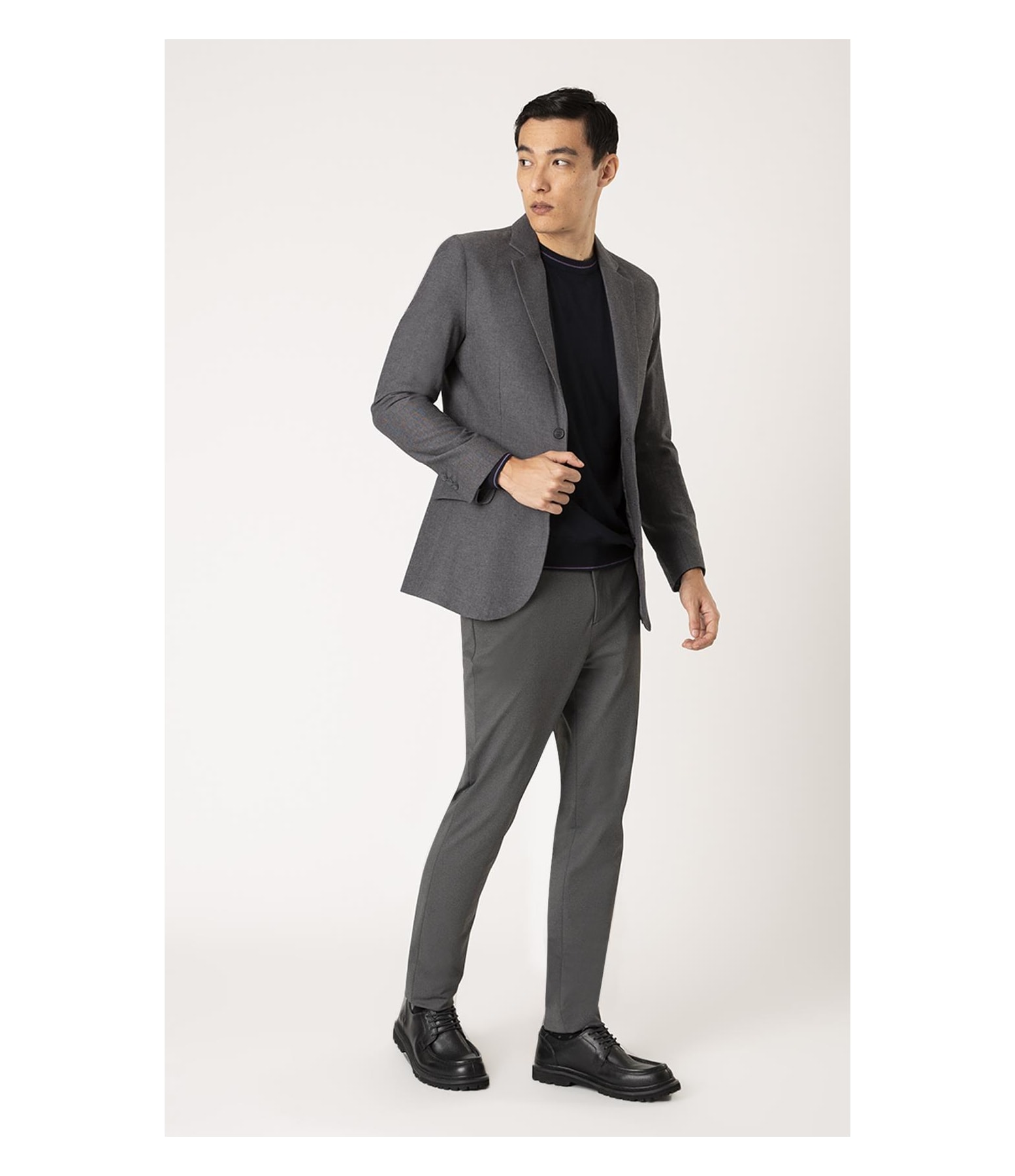 Blazer Cotton Strike Cinza Medio