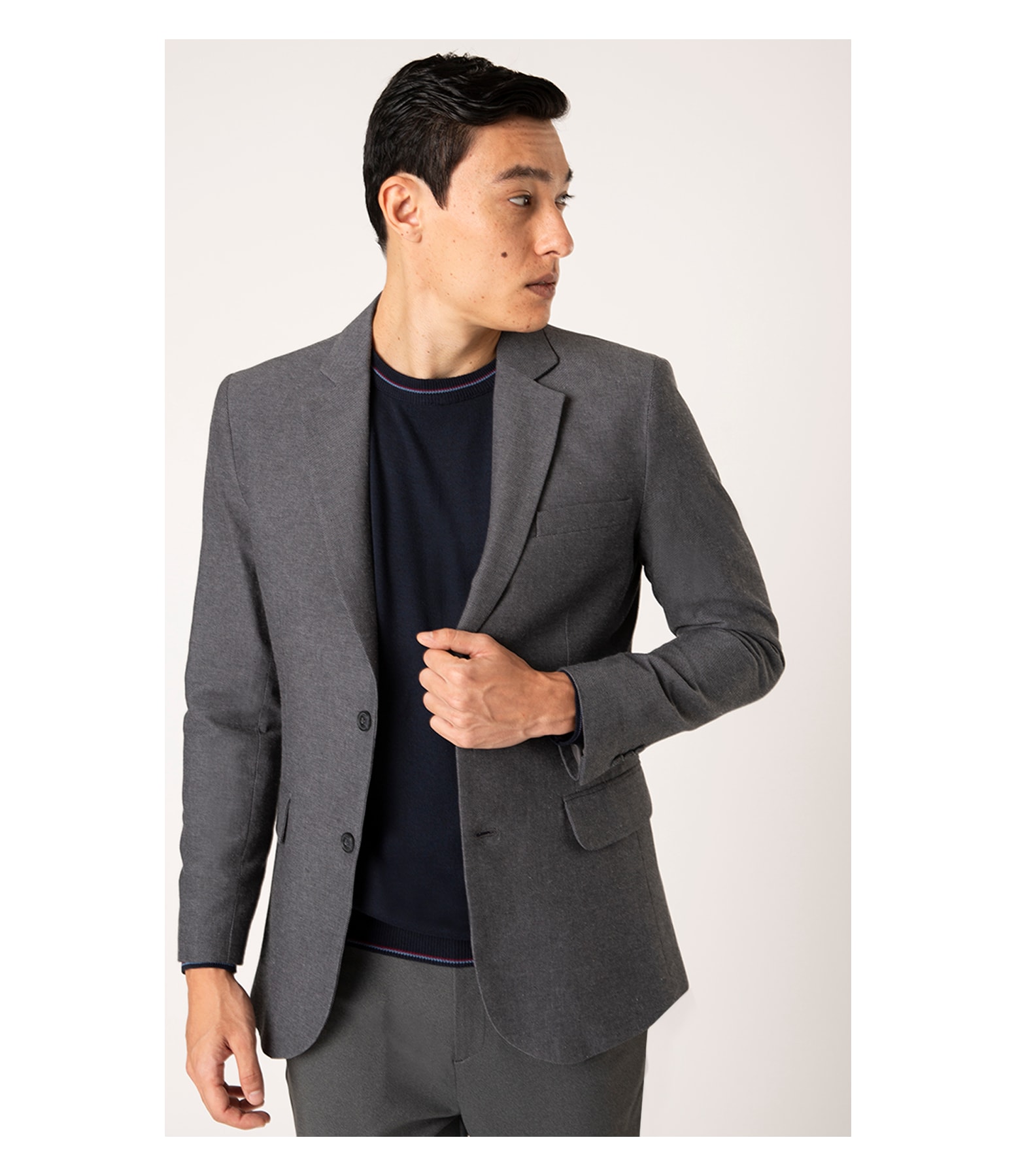 Blazer Cotton Strike Cinza Medio