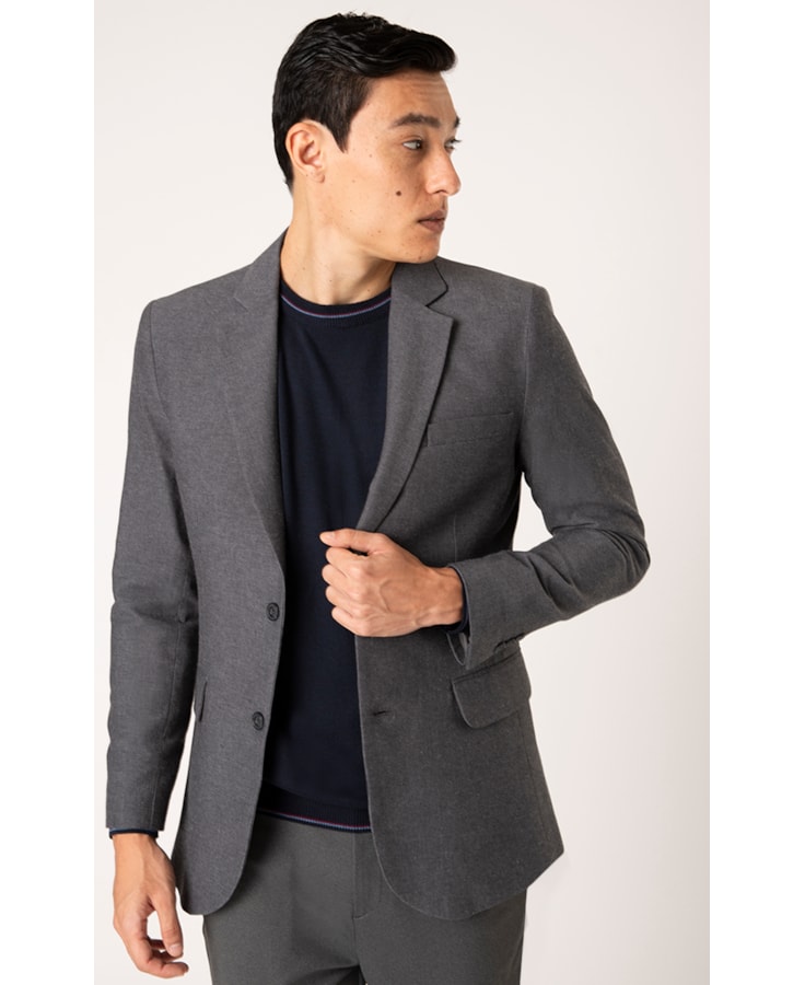 Blazer Cotton Strike Cinza Medio