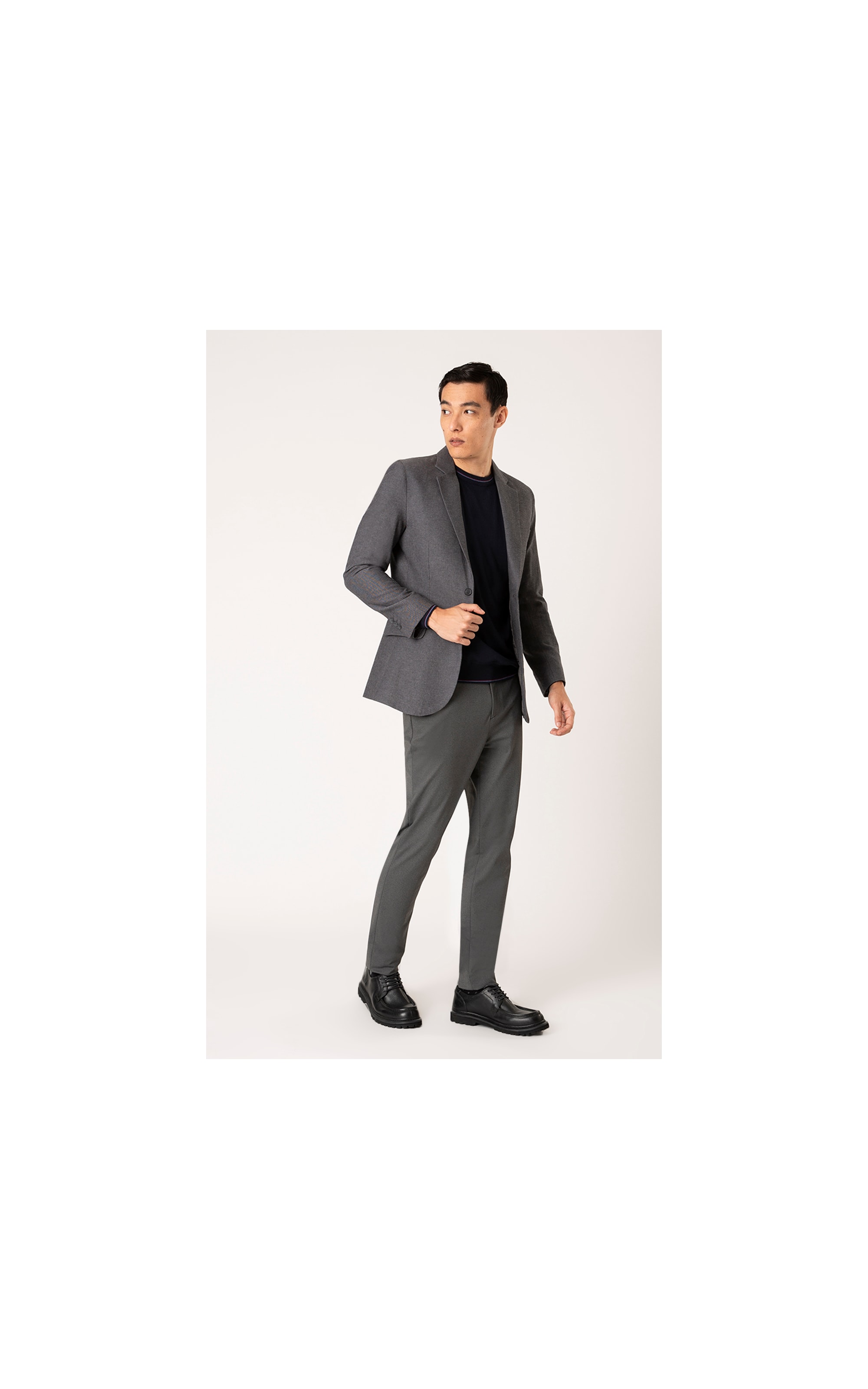 Blazer Cotton Strike Cinza Medio