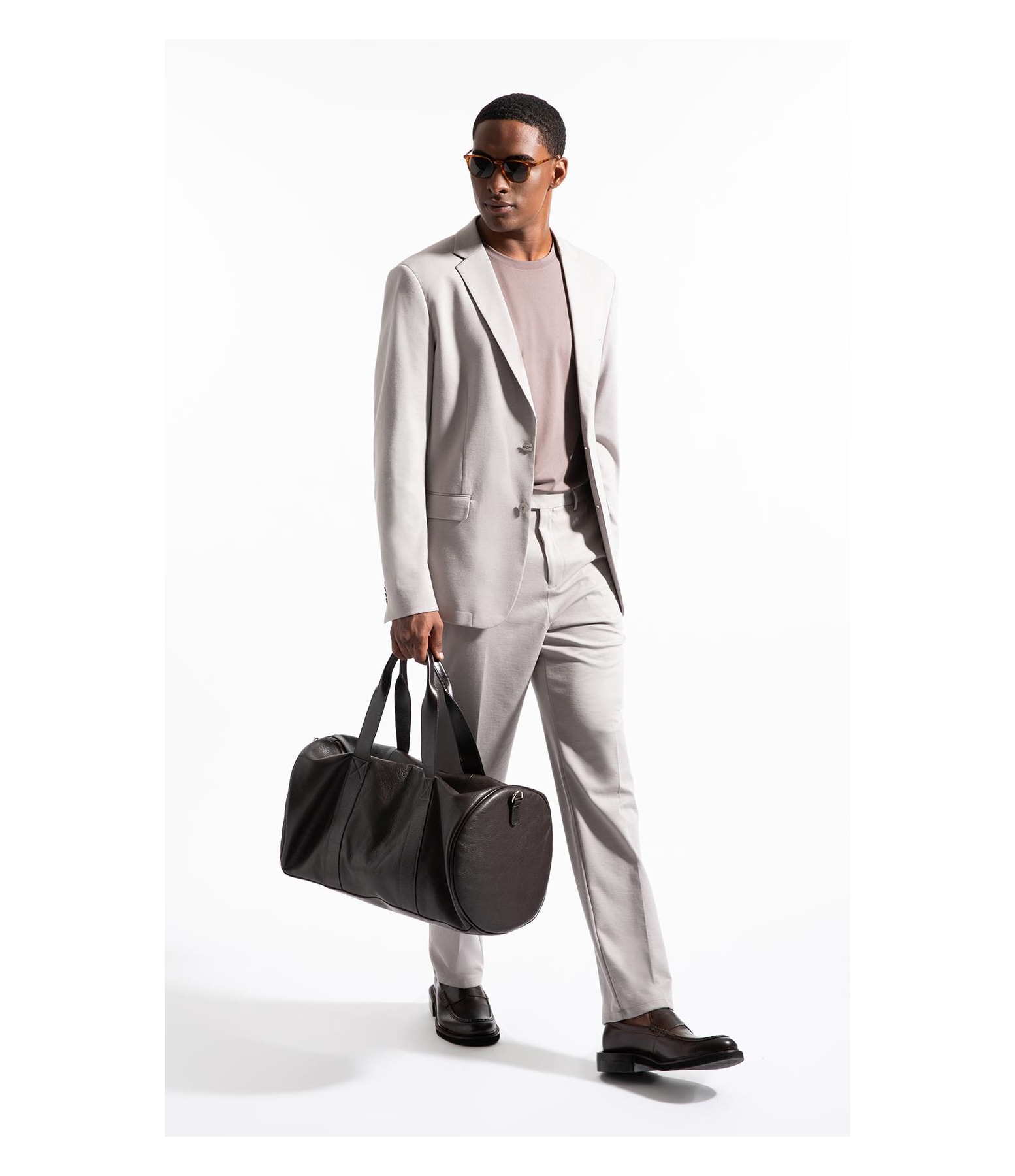 Blazer Interlock Knitted Cinza Claro