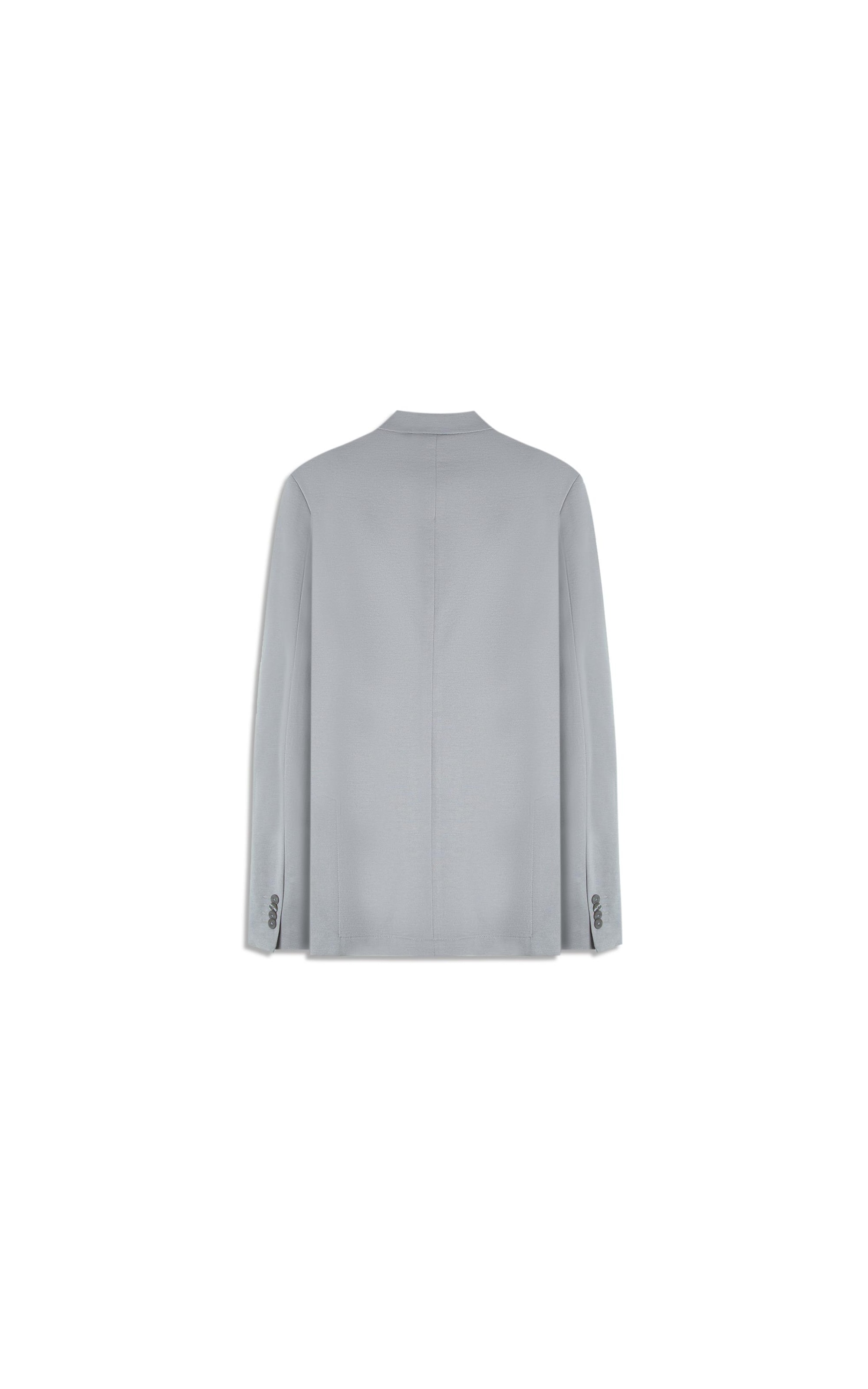 Blazer Interlock Knitted Cinza Claro