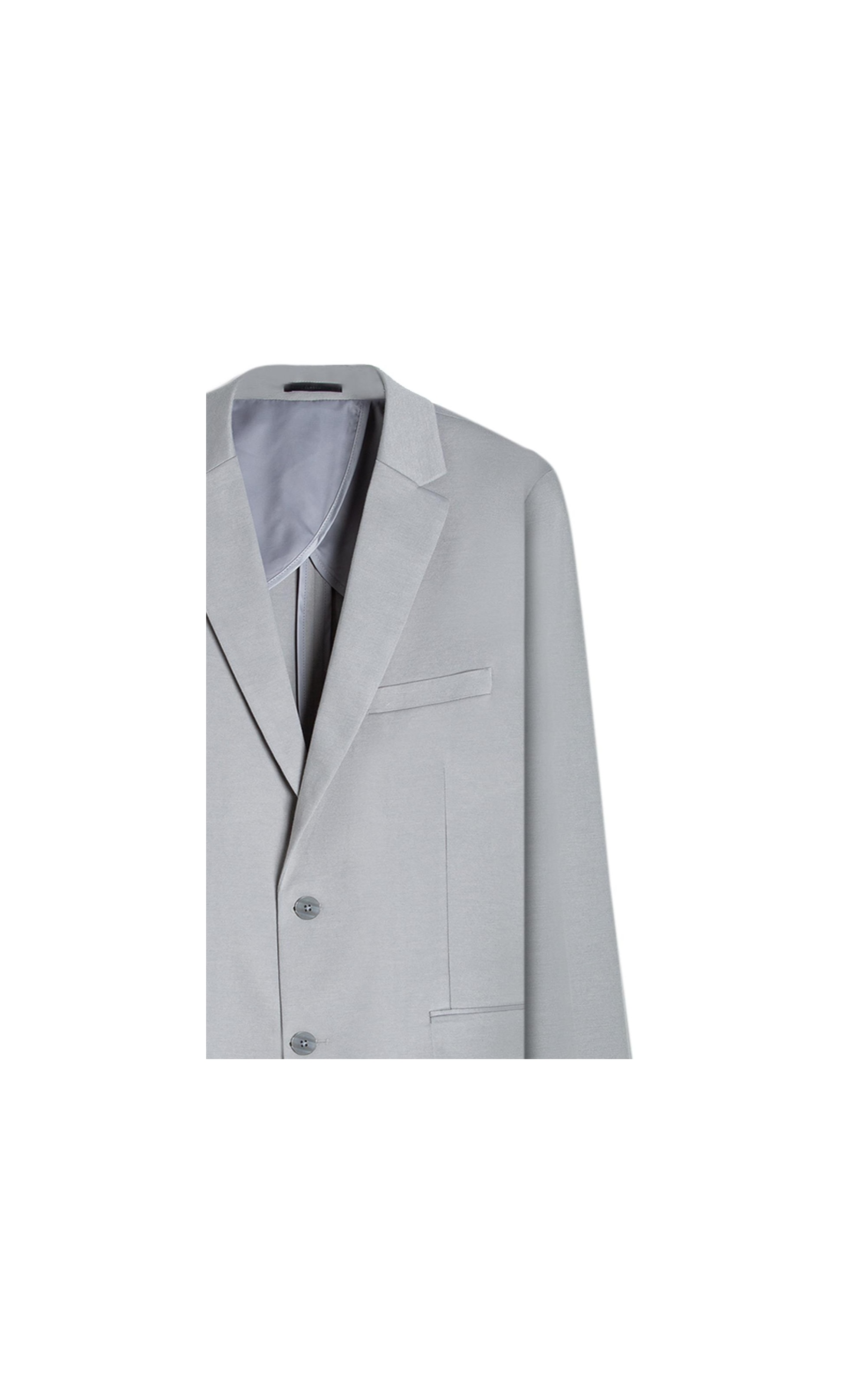 Blazer Interlock Knitted Cinza Claro