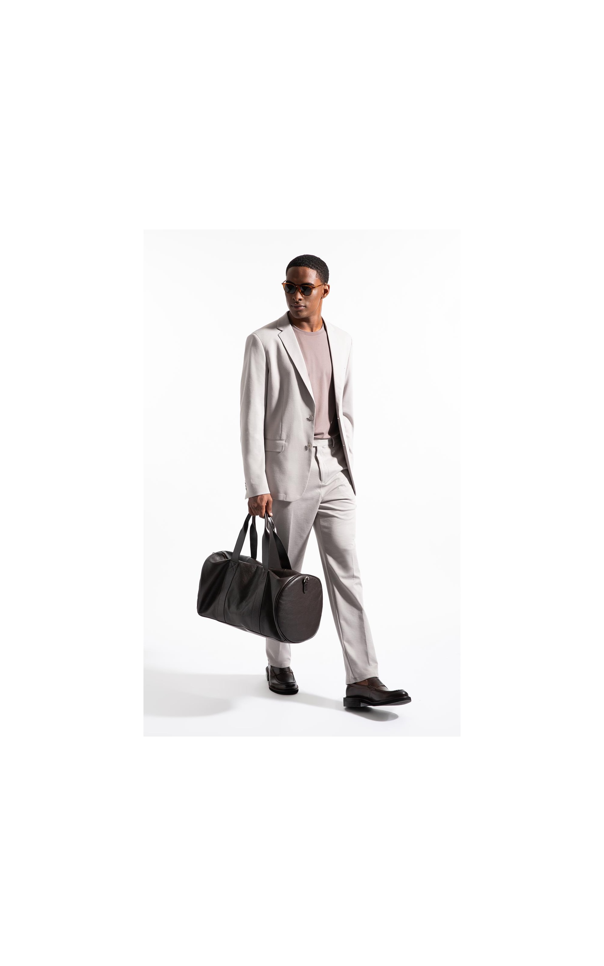 Blazer Interlock Knitted Cinza Claro