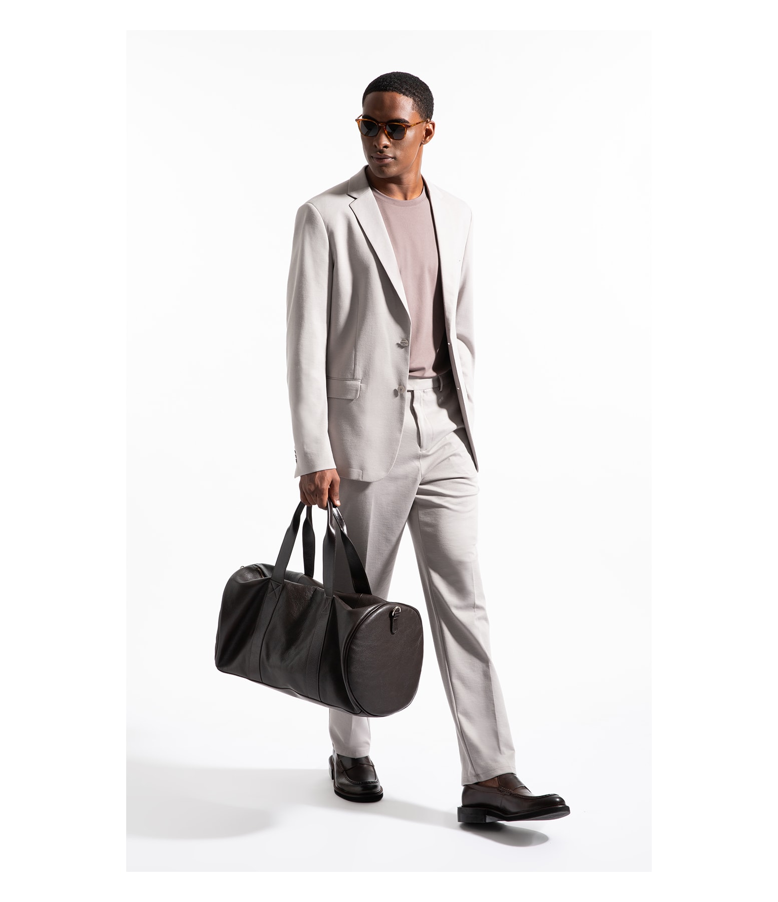 Blazer Interlock Knitted Cinza Claro