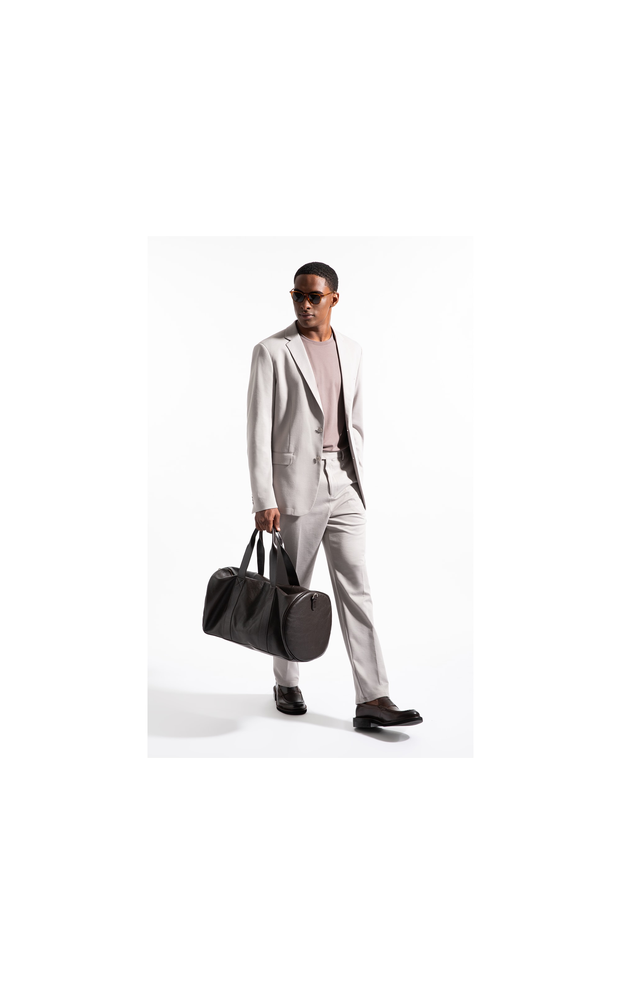 Blazer Interlock Knitted Cinza Claro