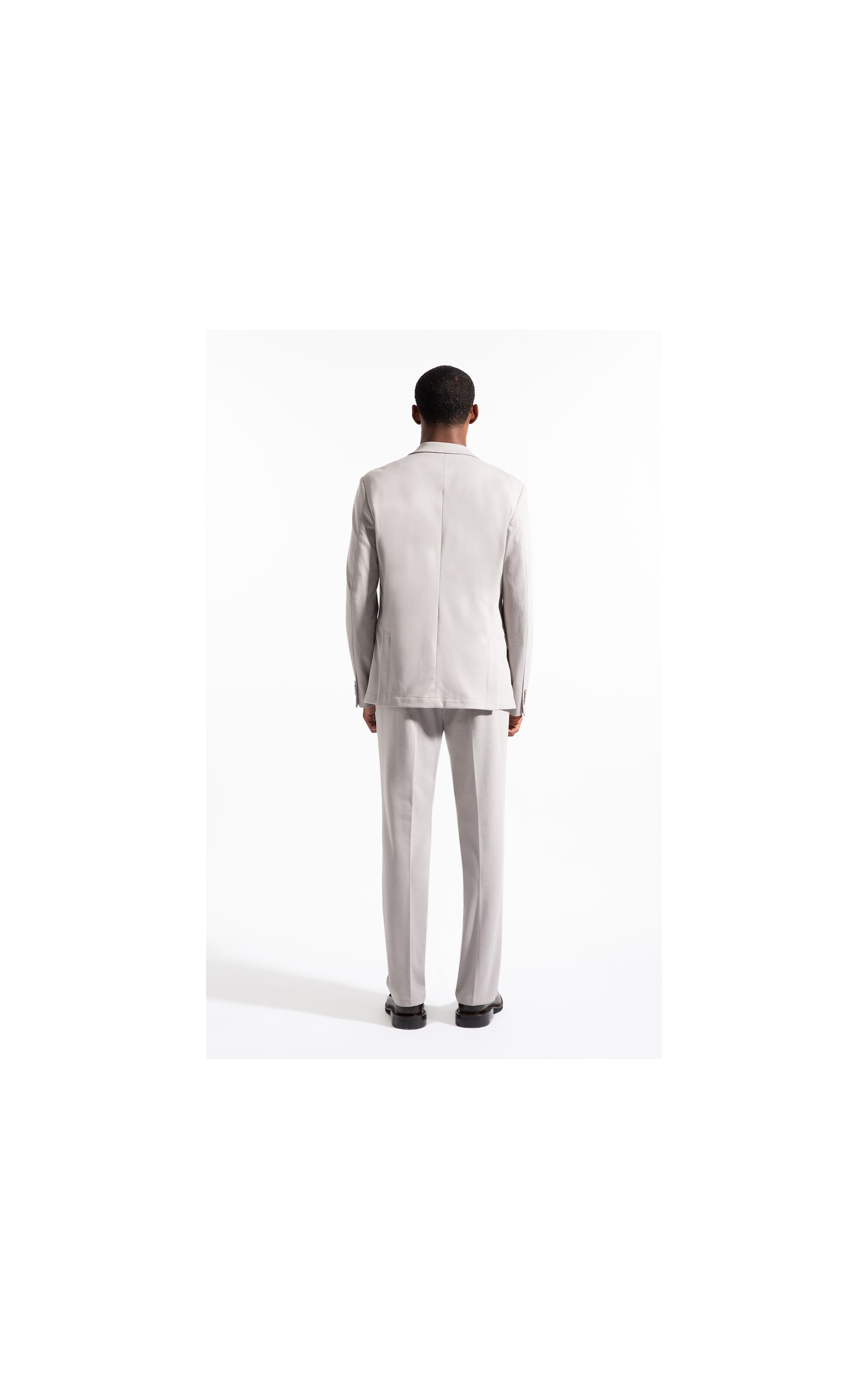 Blazer Interlock Knitted Cinza Claro