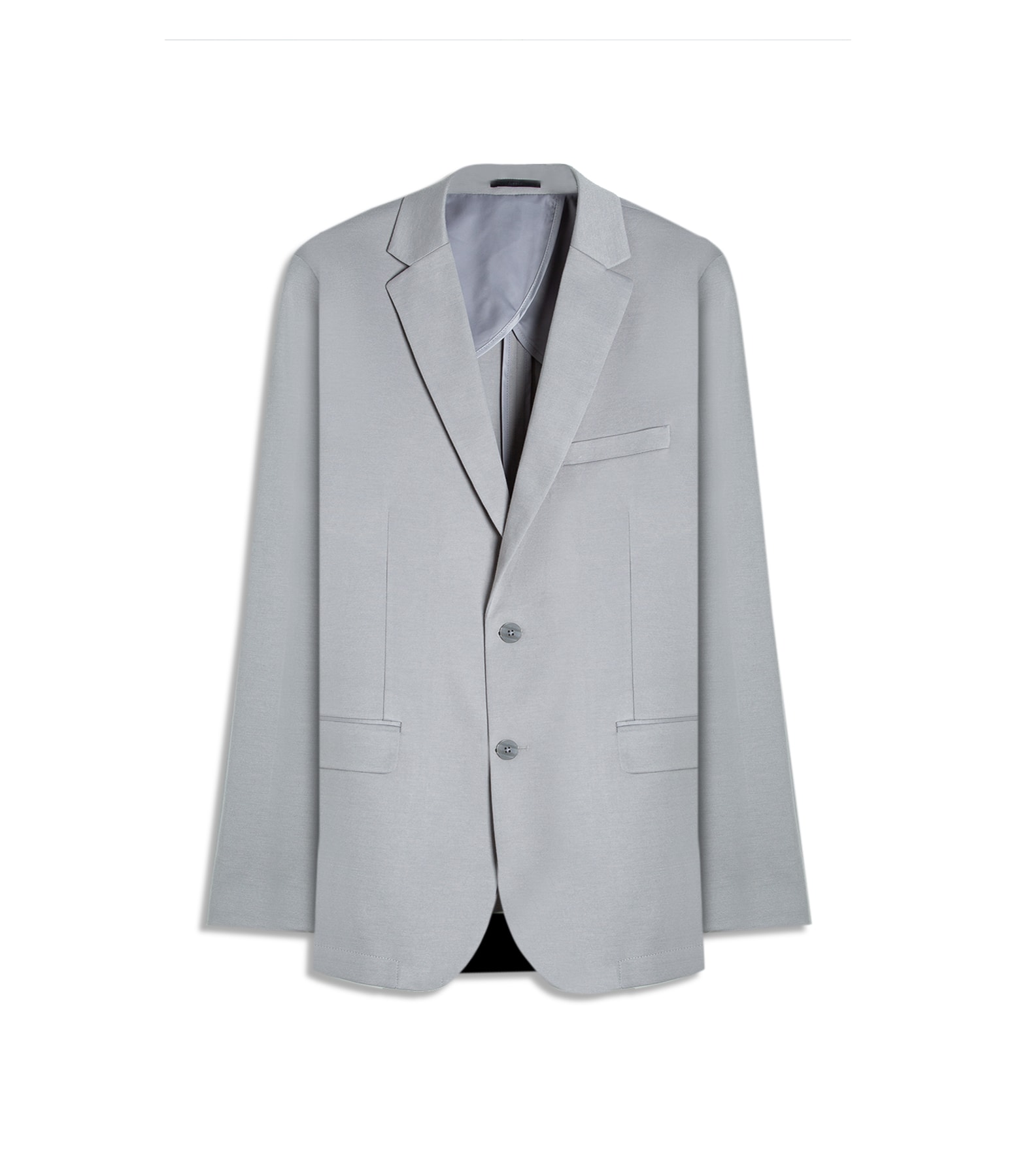 Blazer Interlock Knitted Cinza Claro