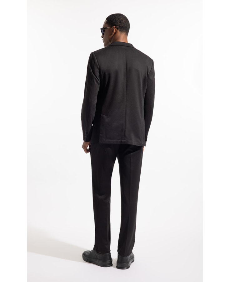 Blazer Interlock Knitted Preto