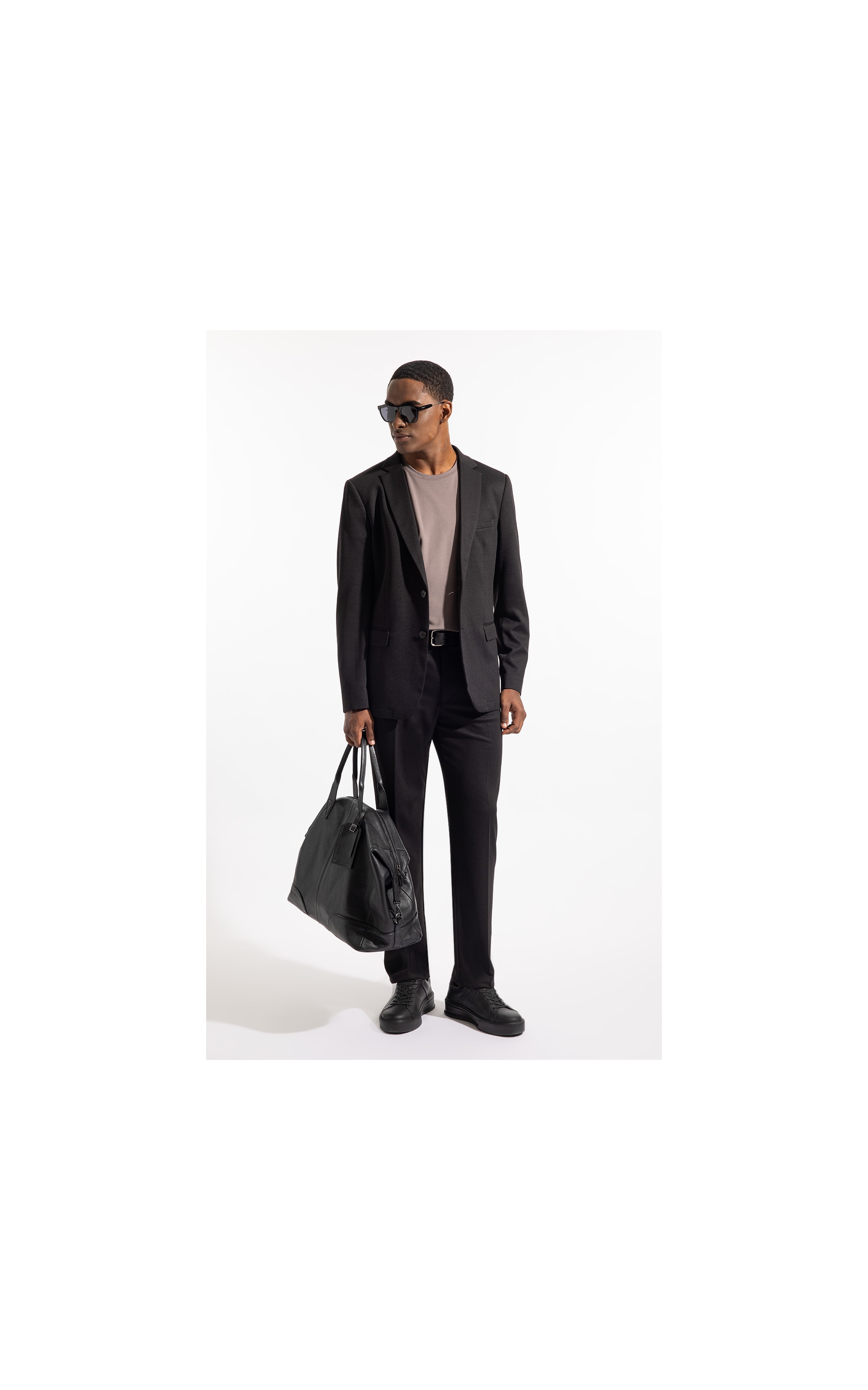 Blazer Interlock Knitted Preto