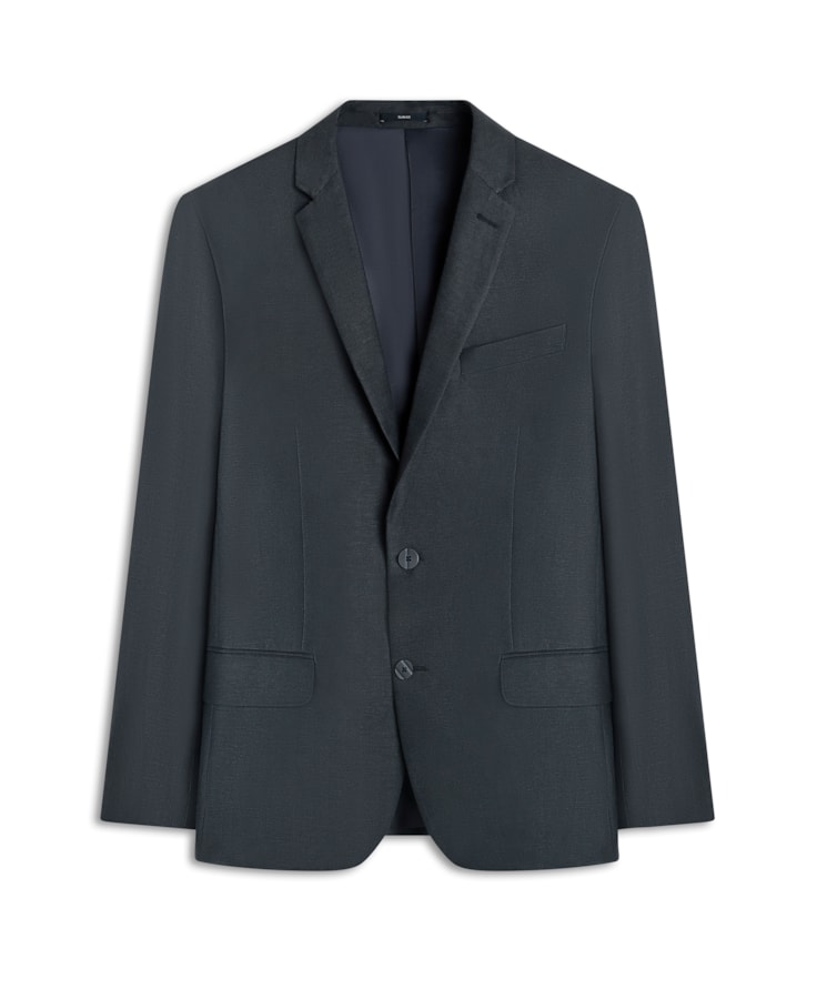 Blazer Linho Chevil Espinha de Peix Marinho