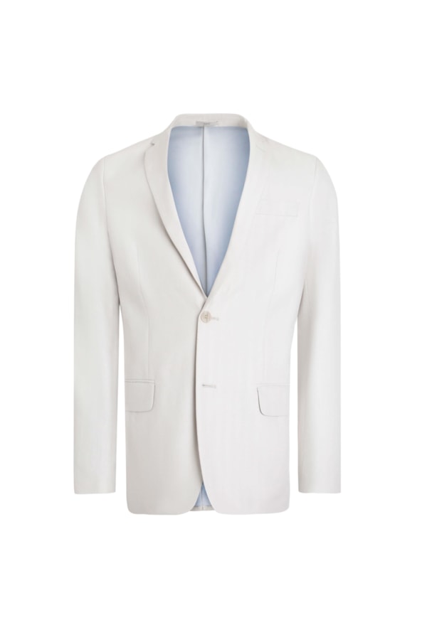 Blazer Linho Chevil Espinha de Peixe Natural
