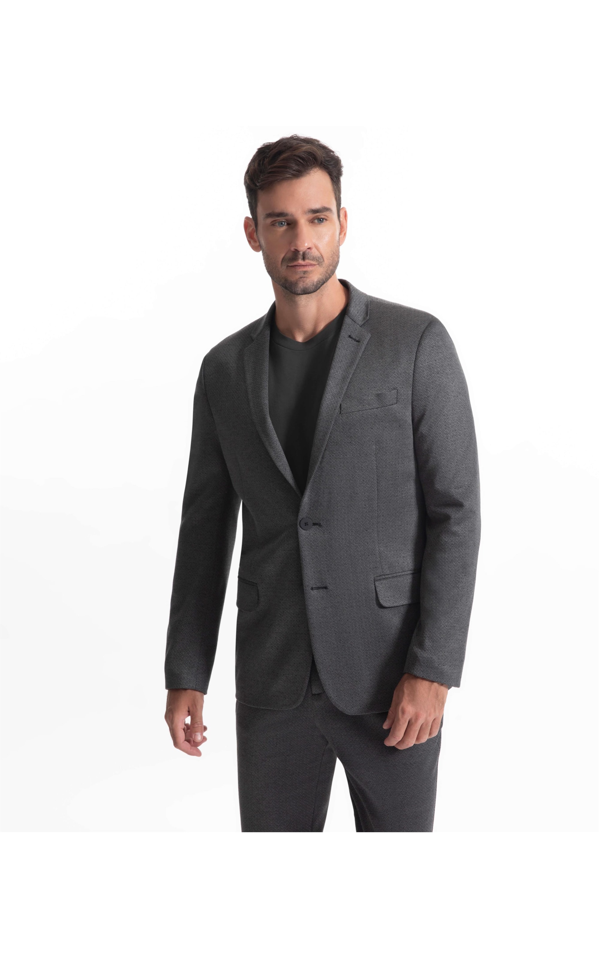 Blazer Malha Jacquard Harry Preto